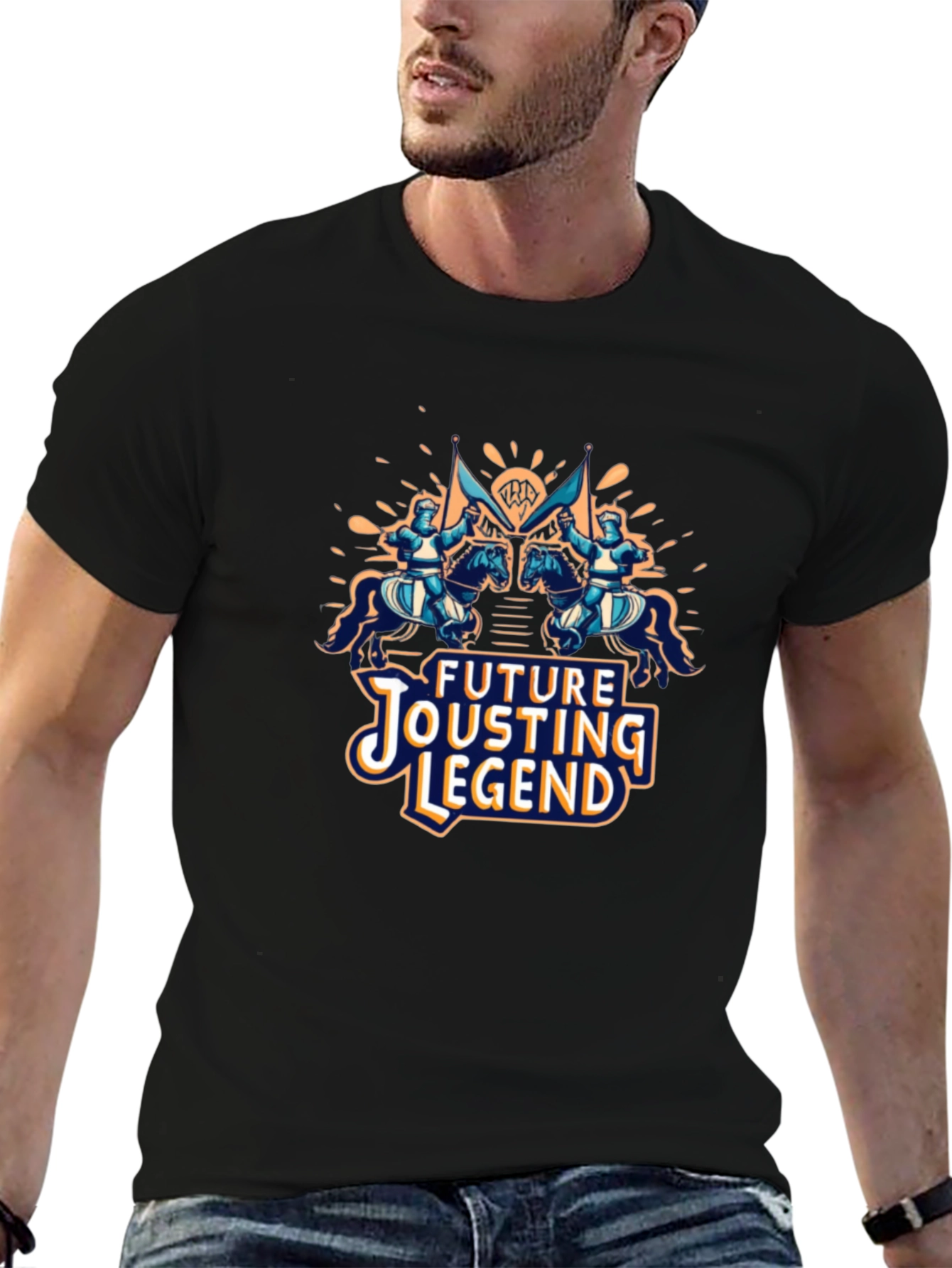 Future Jousting Legend Black T-Shirt
