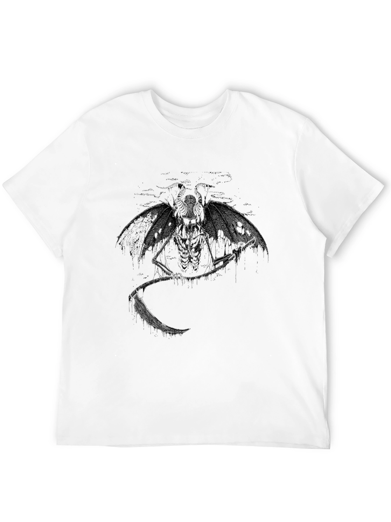 Grim Reaper Graphic Tee - Dark Skeleton Design