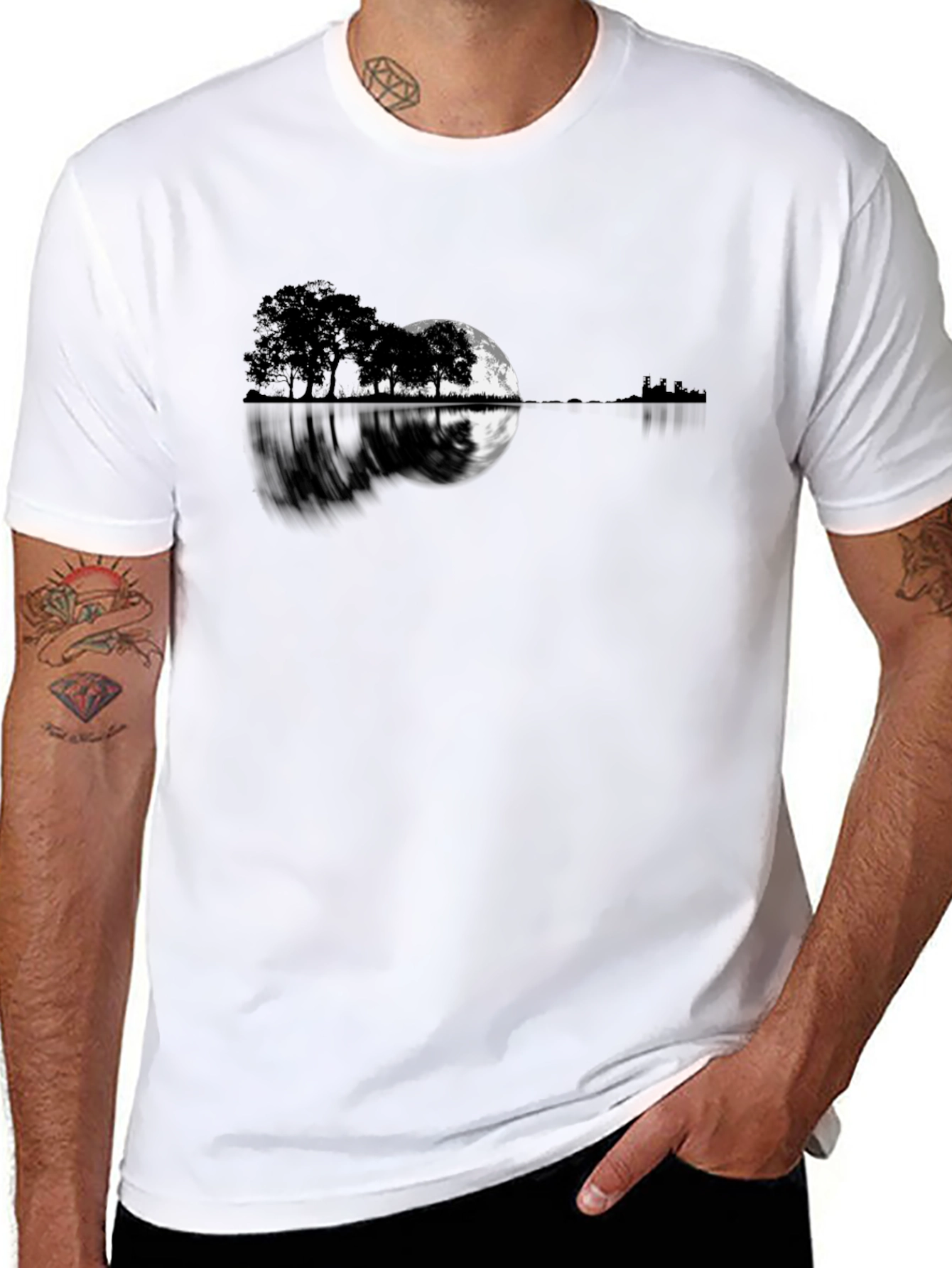 Moonlit Guitar T-Shirt