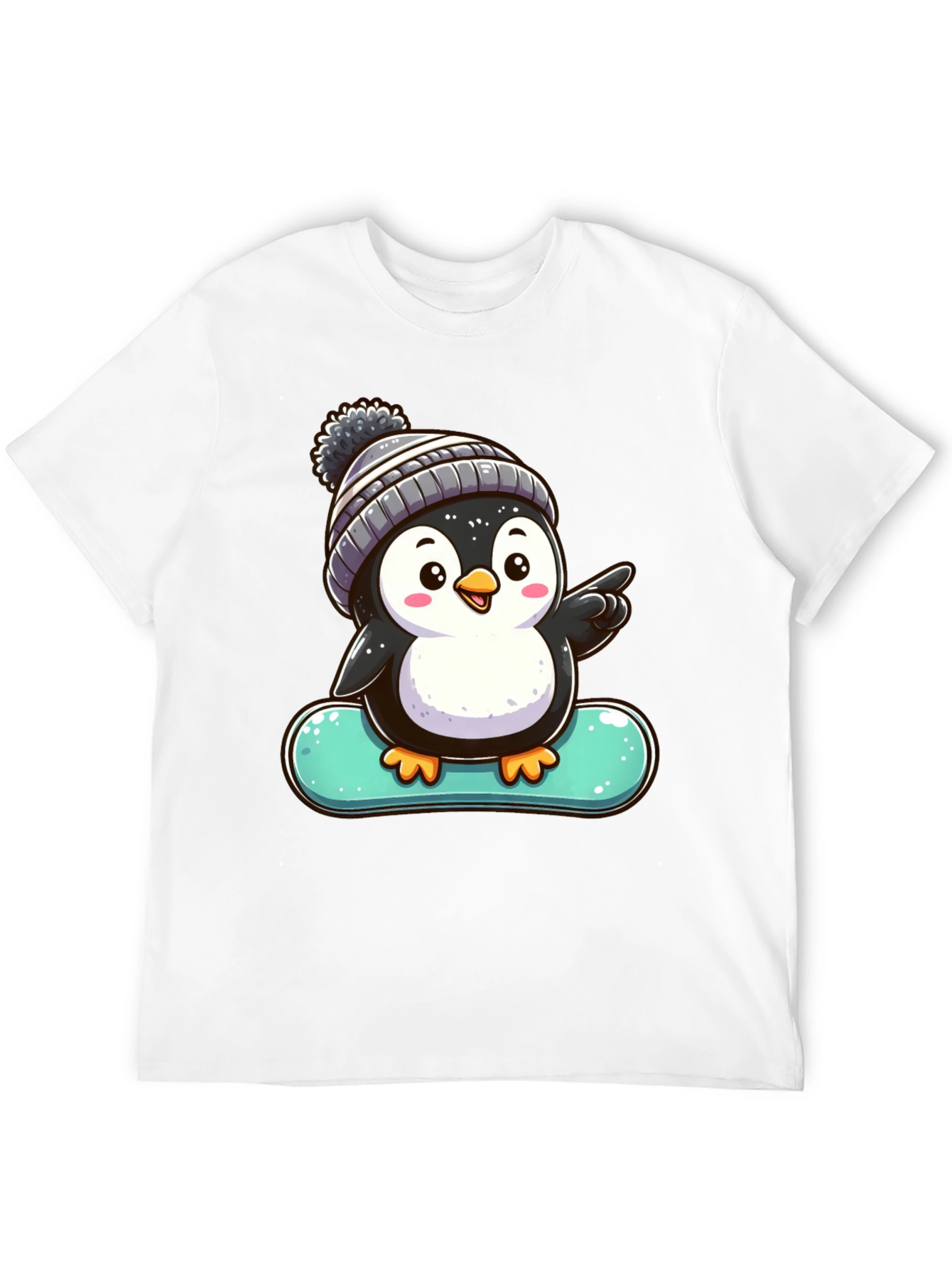 Penguin Snowboarder Graphic Tee