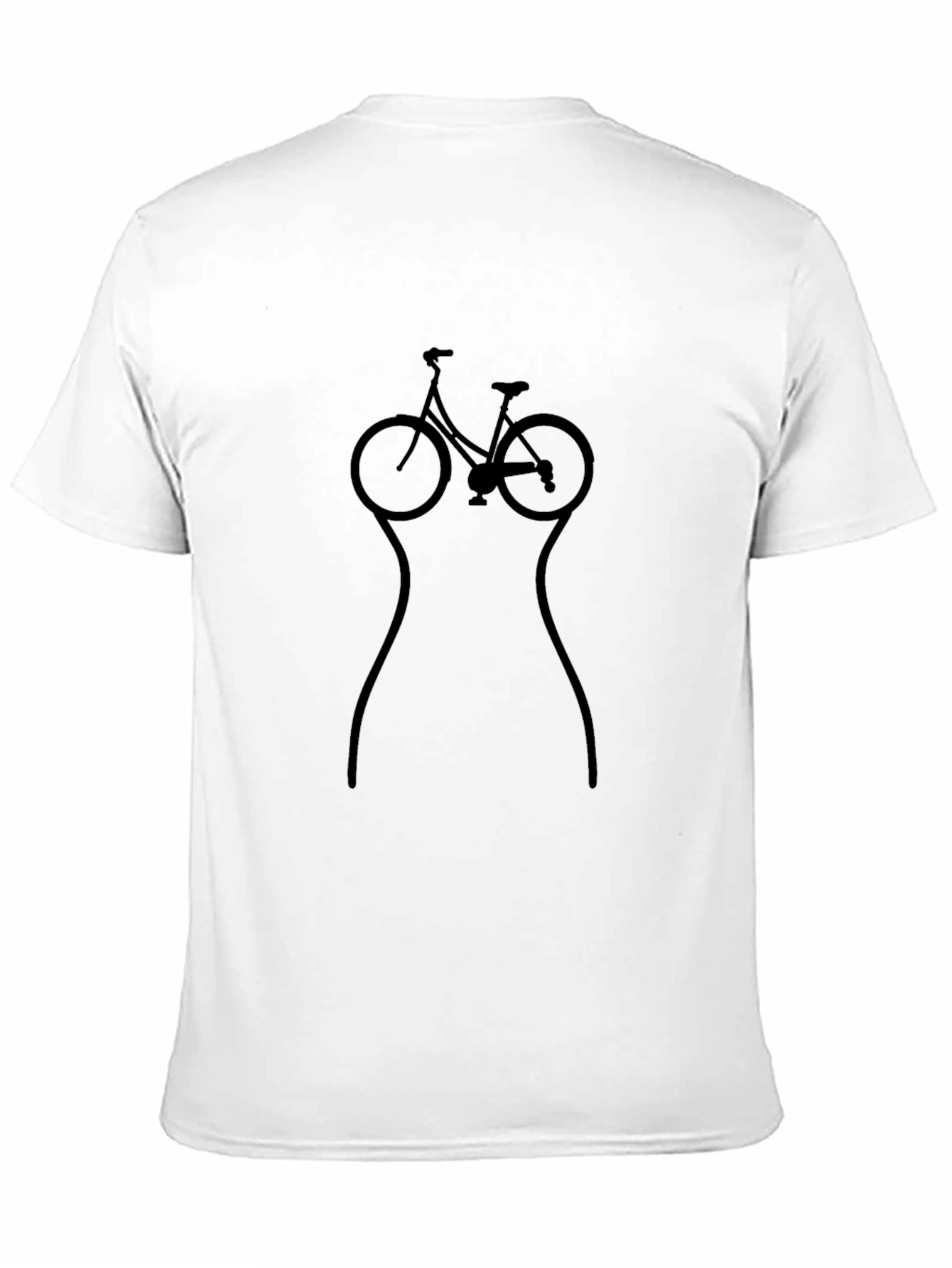 Bicycle Silhouette Graphic Tee - Black