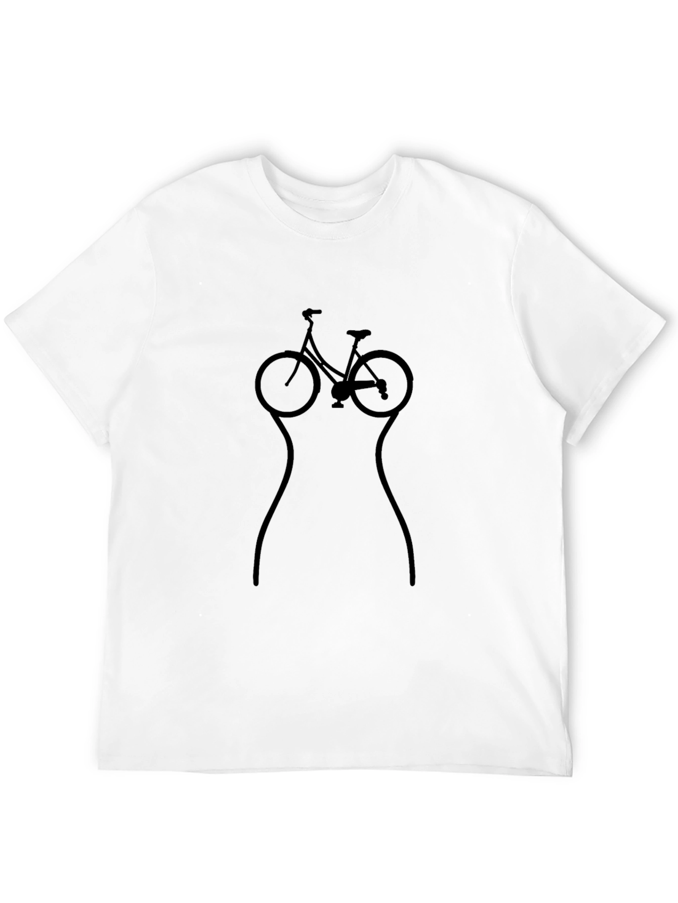 Bicycle Silhouette Graphic Tee - Black