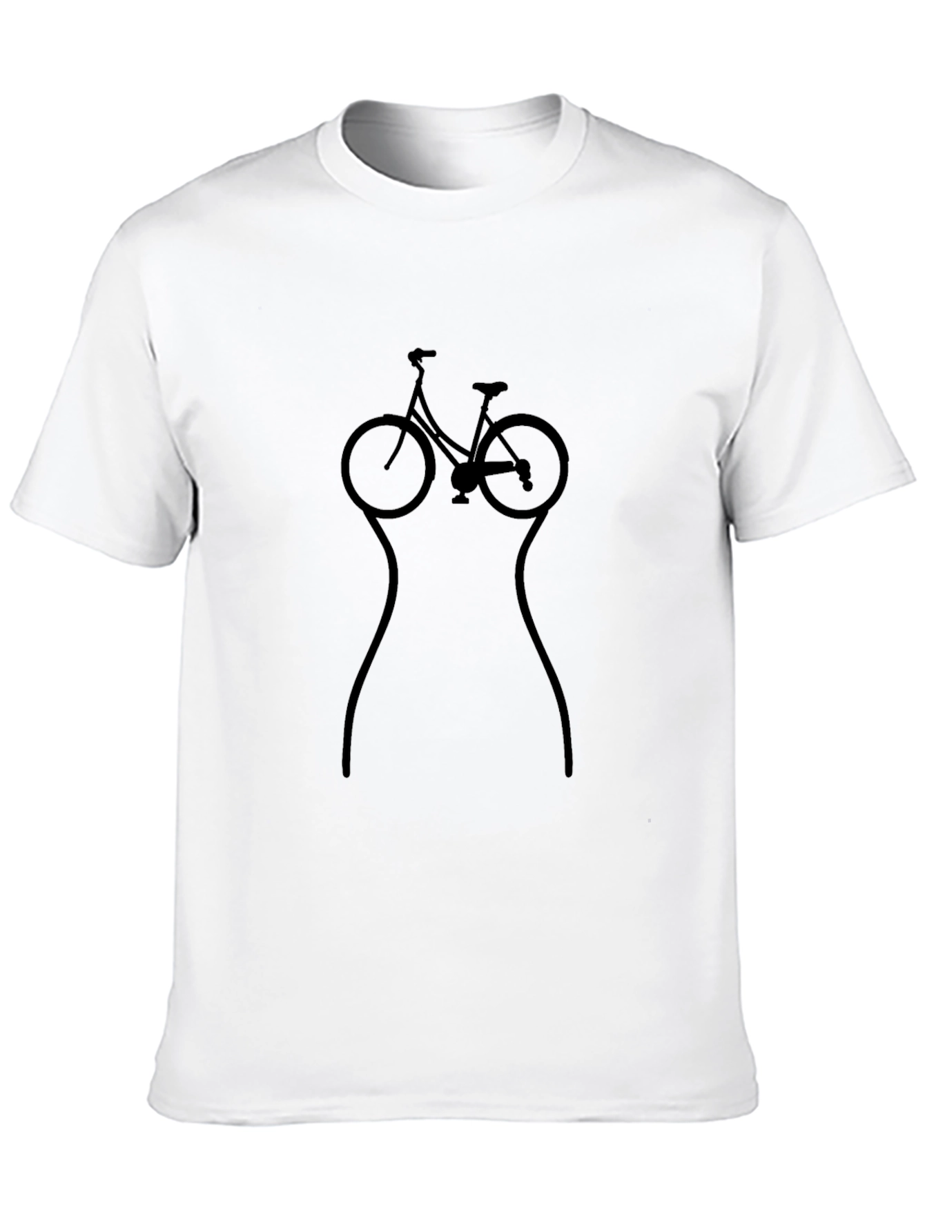 Bicycle Silhouette Graphic Tee - Black