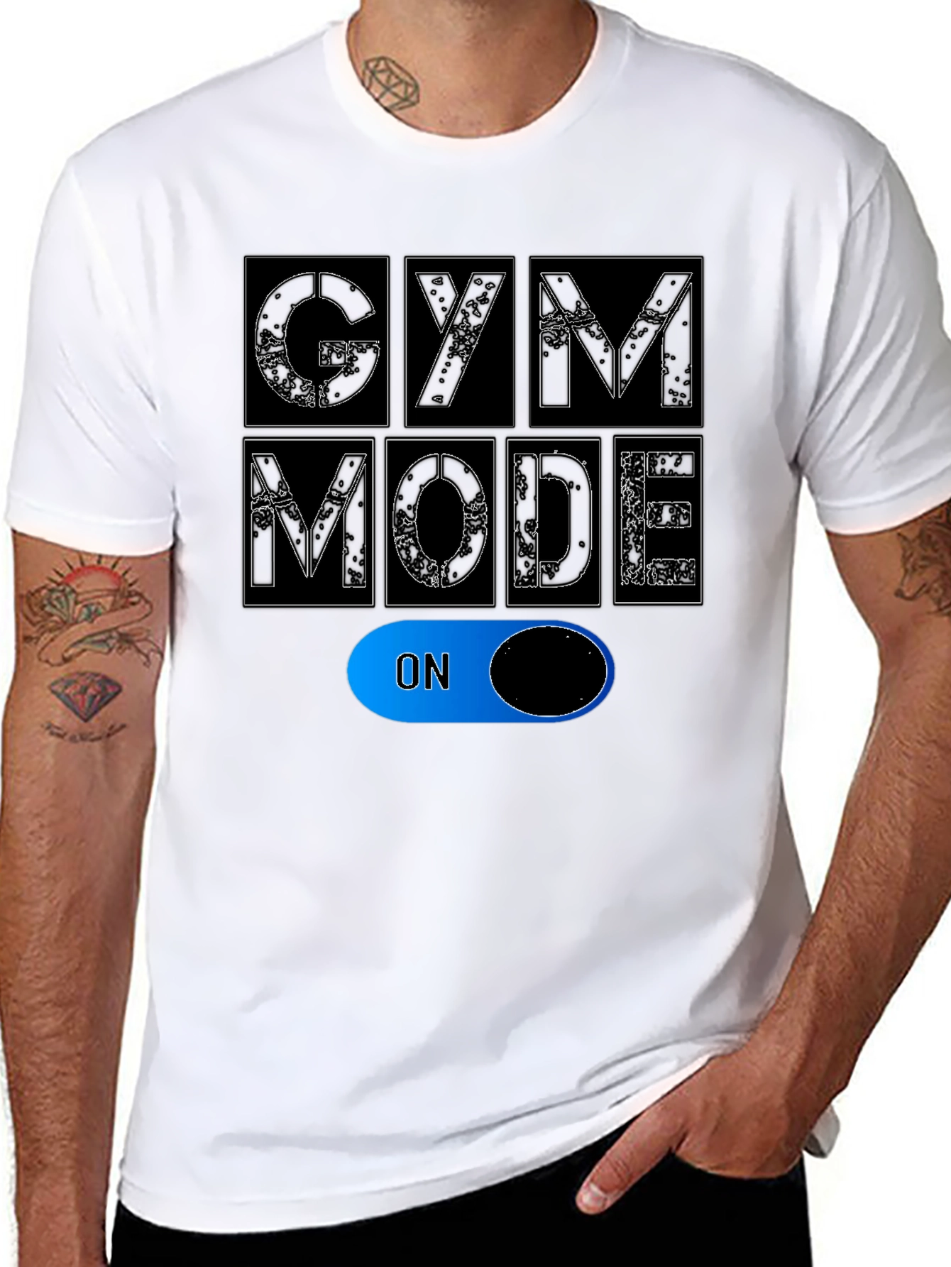 Gym Mode On Black T-Shirt