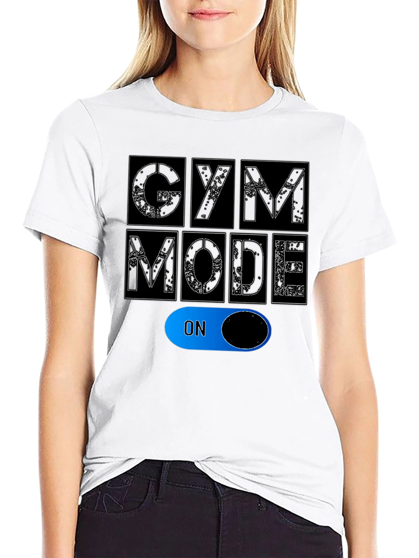 Gym Mode On Black T-Shirt