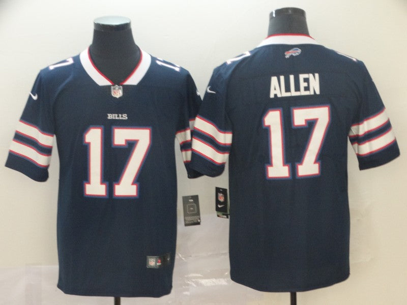 Men's Buffalo Bills Josh Allen #17 Navy Inverted Legend Jerseys