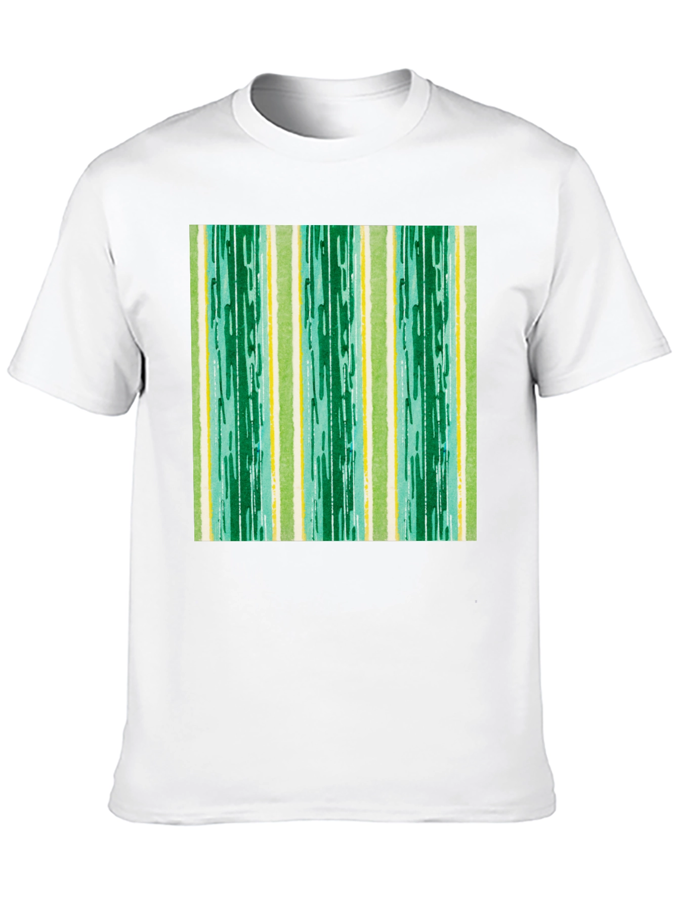 Striped Pattern Black Cotton Tee