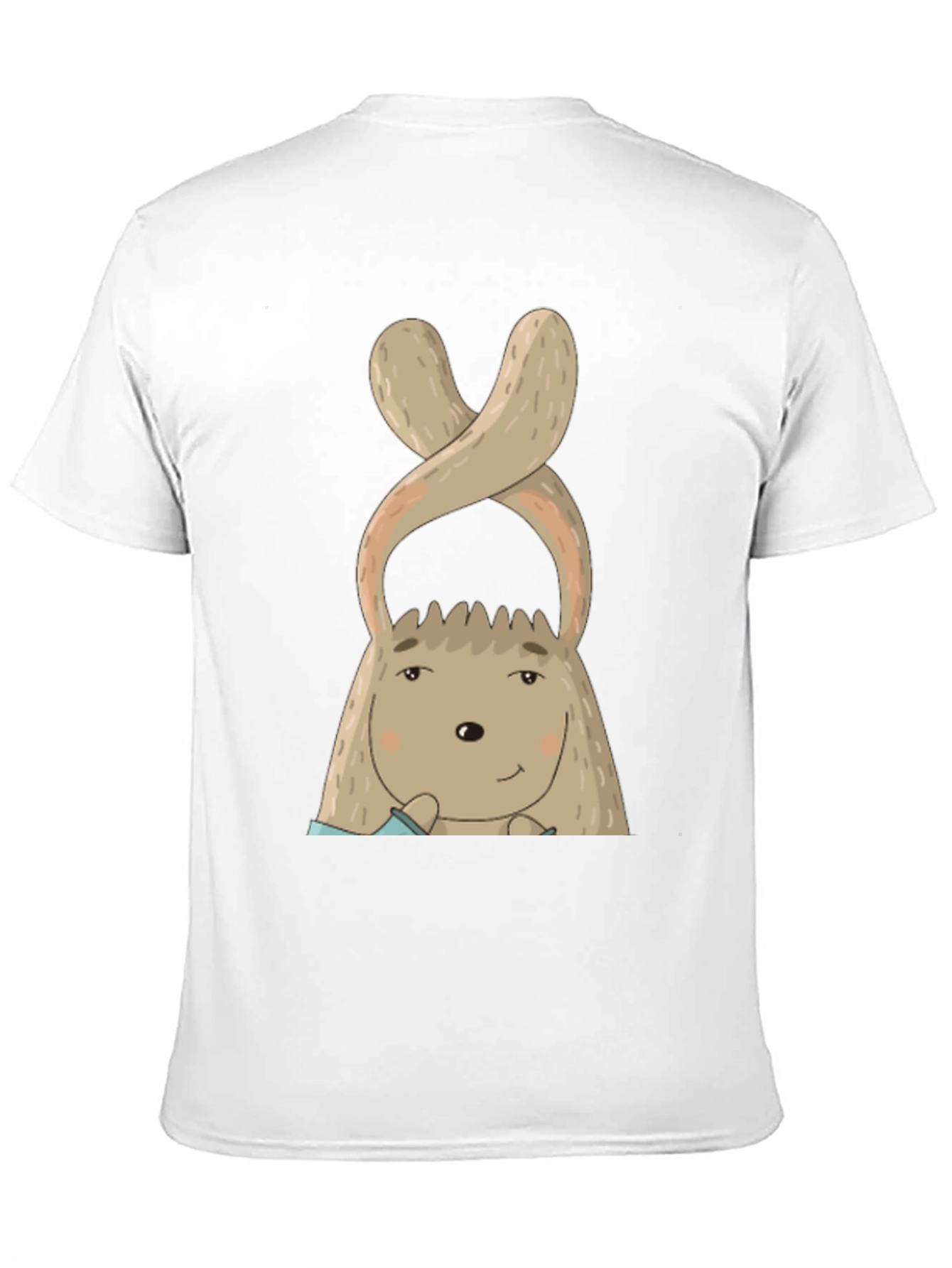 Whimsical Bunny Graphic Tee - Soft Cotton Black T-Shirt