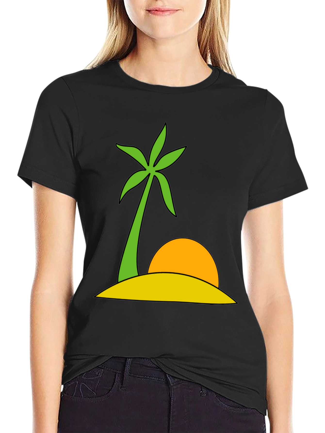 Tropical Palm Tree Island Graphic Tee