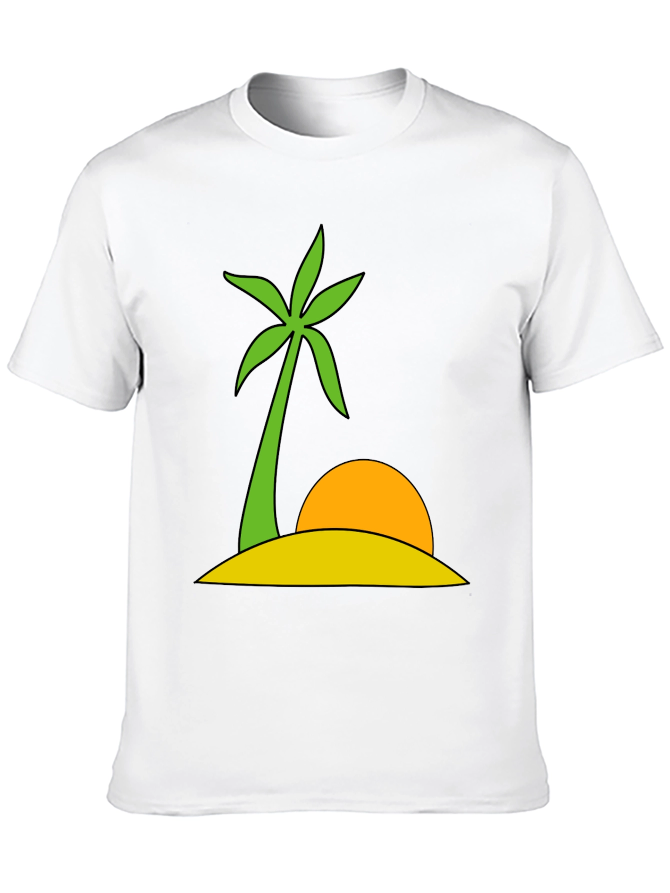 Tropical Palm Tree Island Graphic Tee