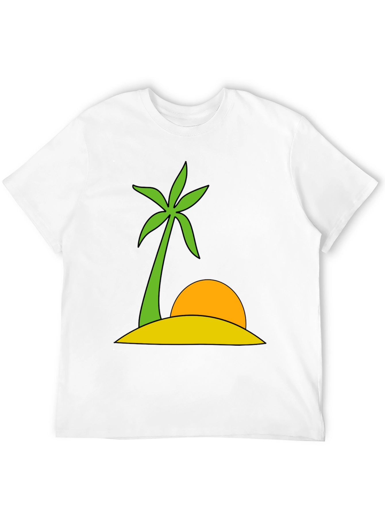 Tropical Palm Tree Island Graphic Tee