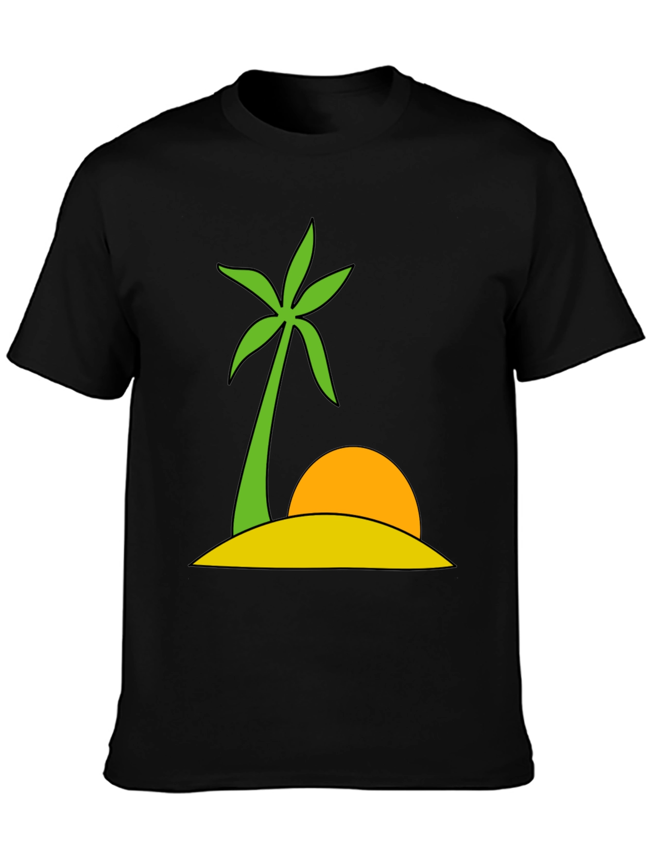 Tropical Palm Tree Island Graphic Tee
