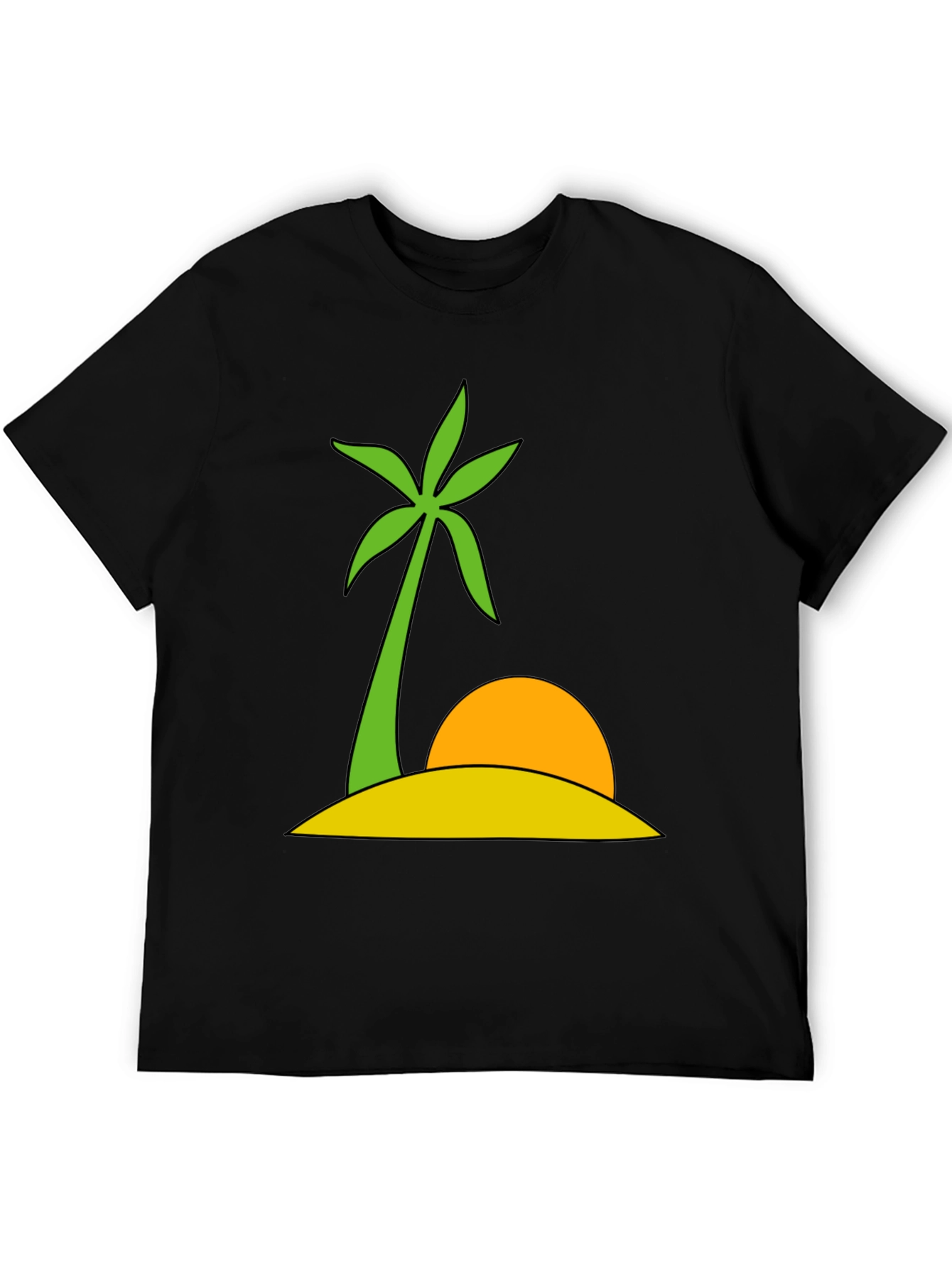 Tropical Palm Tree Island Graphic Tee