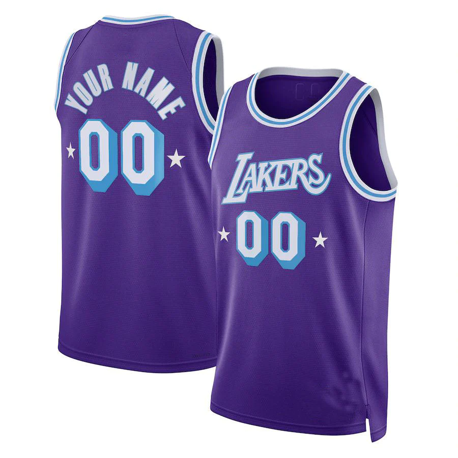 Men's Los Angeles Lakers Purple 2021/22 Swingman Custom Jerseys - City Edition