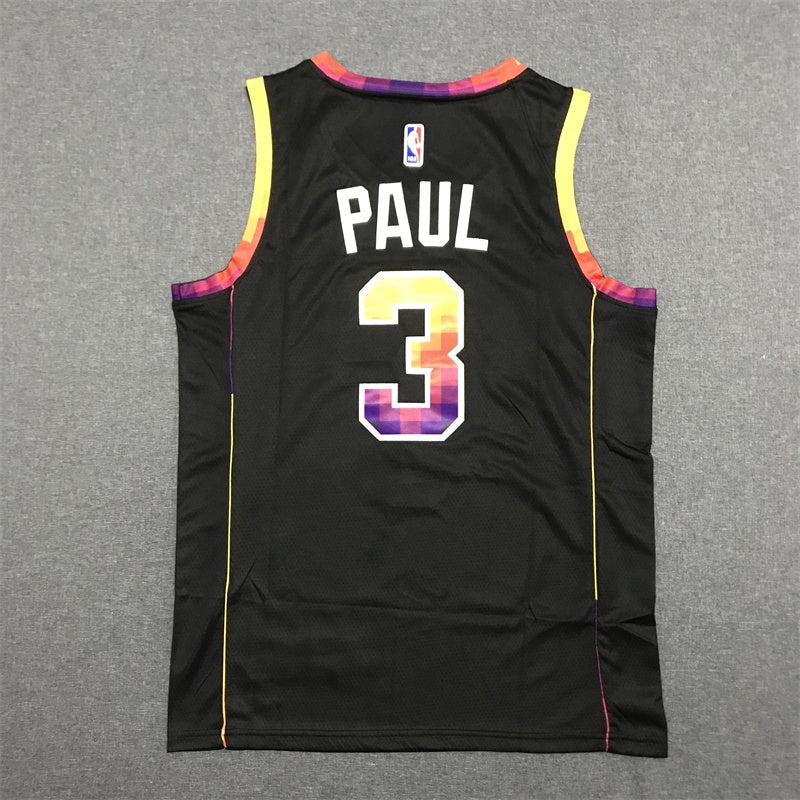 Men's Phoenix Suns Chris Paul #3 Black Swingman Jerseys - Statement Edition