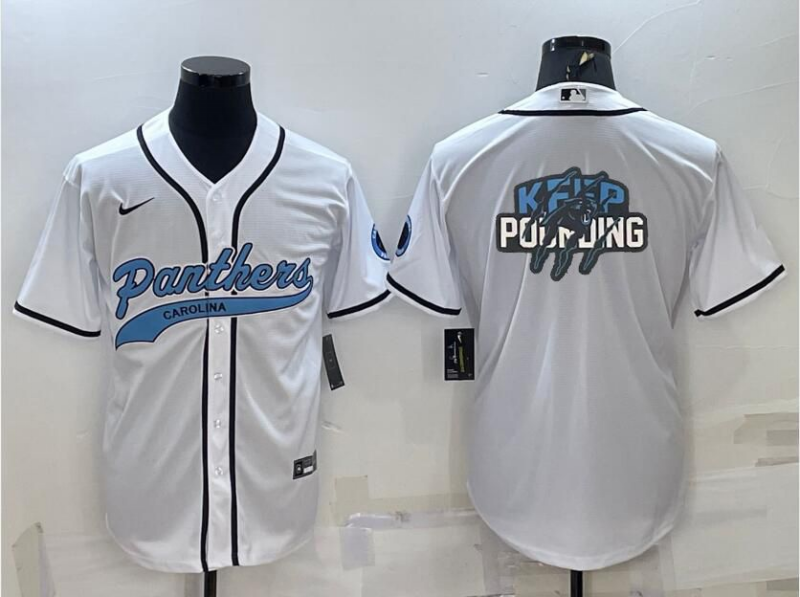 Men's Carolina Panthers White Game Jerseys