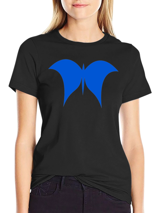 Blue Butterfly Graphic Black Tee - Stylish Mens Shirt