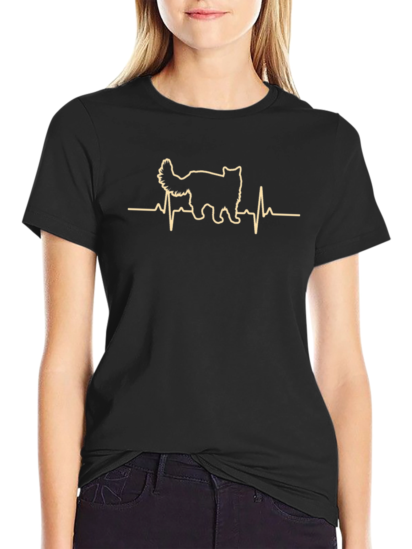 Cat Lover Heartbeat T-Shirt - Cute Pet Tee