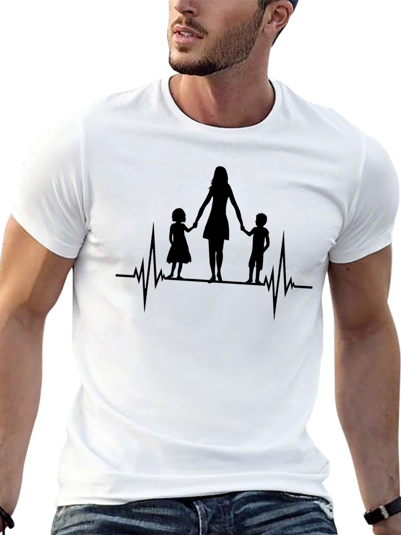 Mothers Heartbeat T-Shirt - Love Design