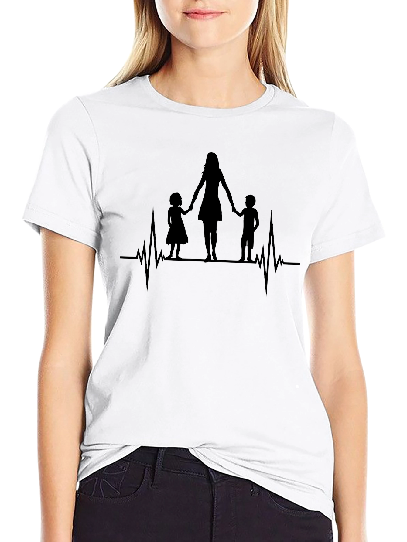 Mothers Heartbeat T-Shirt - Love Design