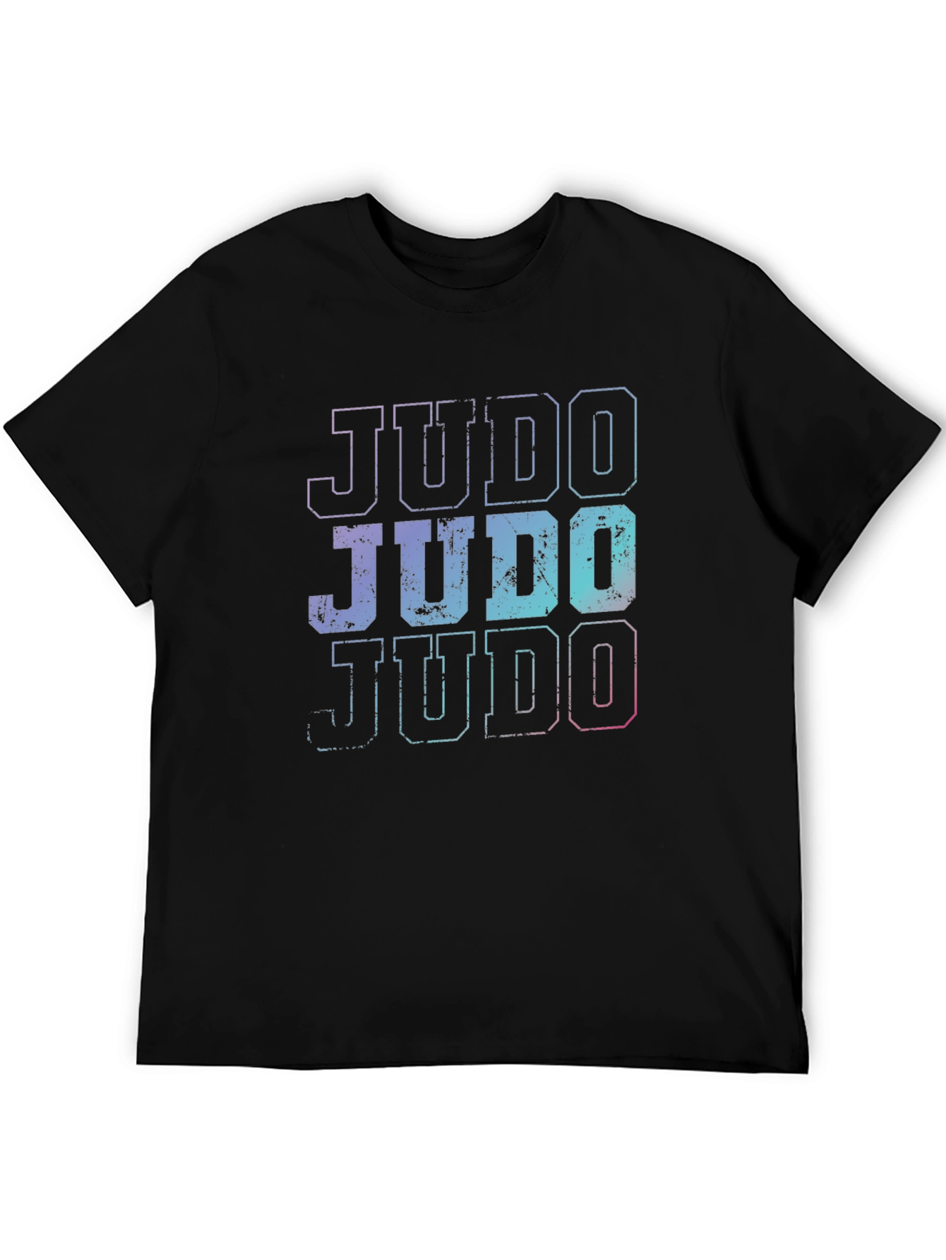 Retro Judo Graphic T-Shirt - Black