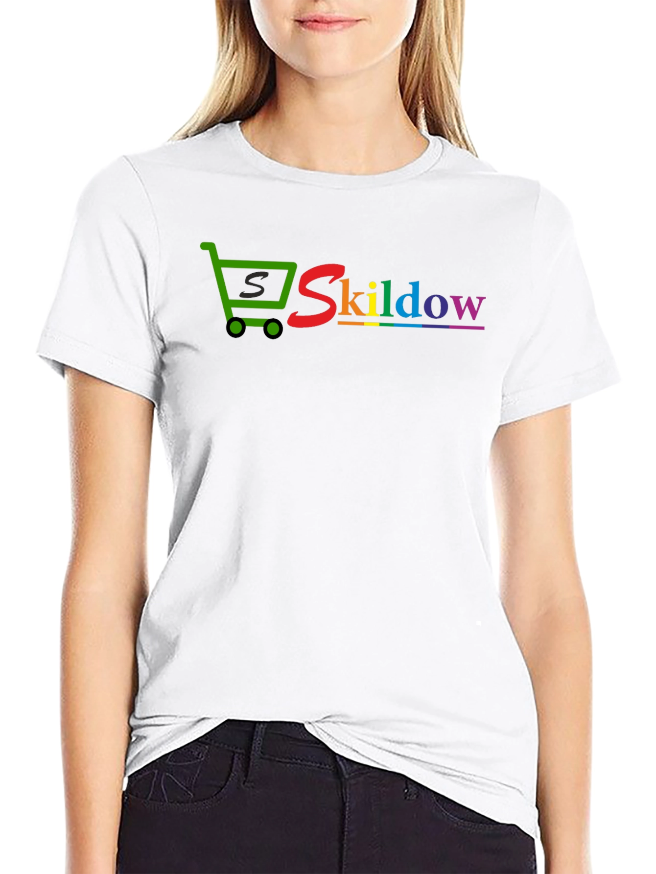 Skildow Rainbow Shopping Cart Graphic T-Shirt