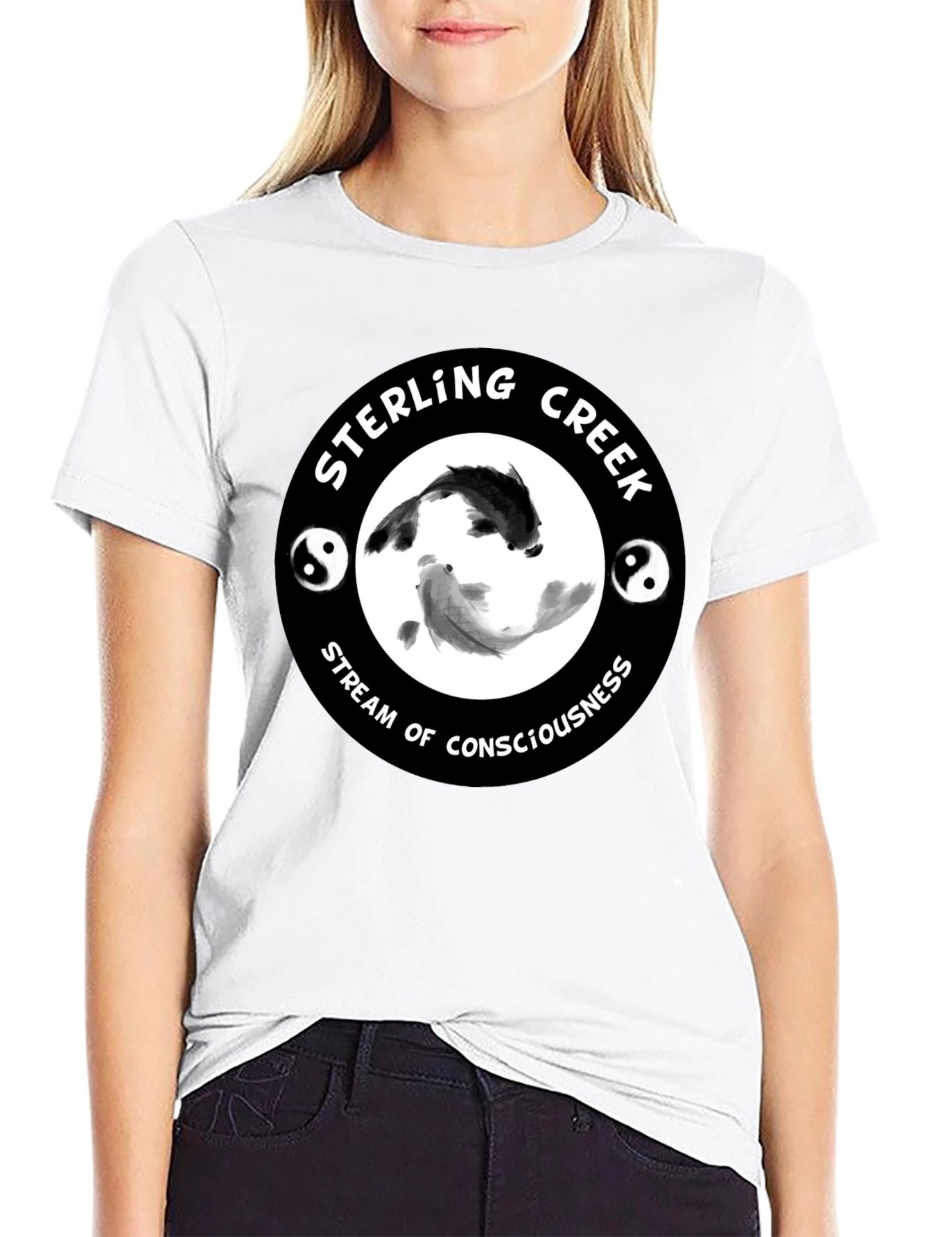 Sterling Creek Yin Yang Koi T-Shirt - Black