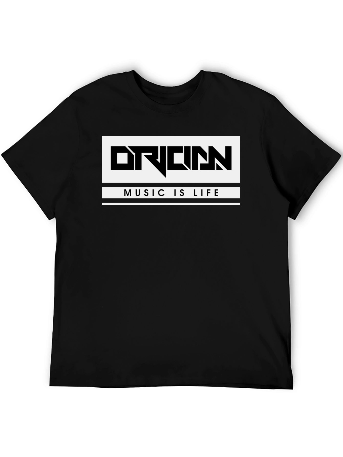 Origin Music is Life Graphic Black T-Shirt