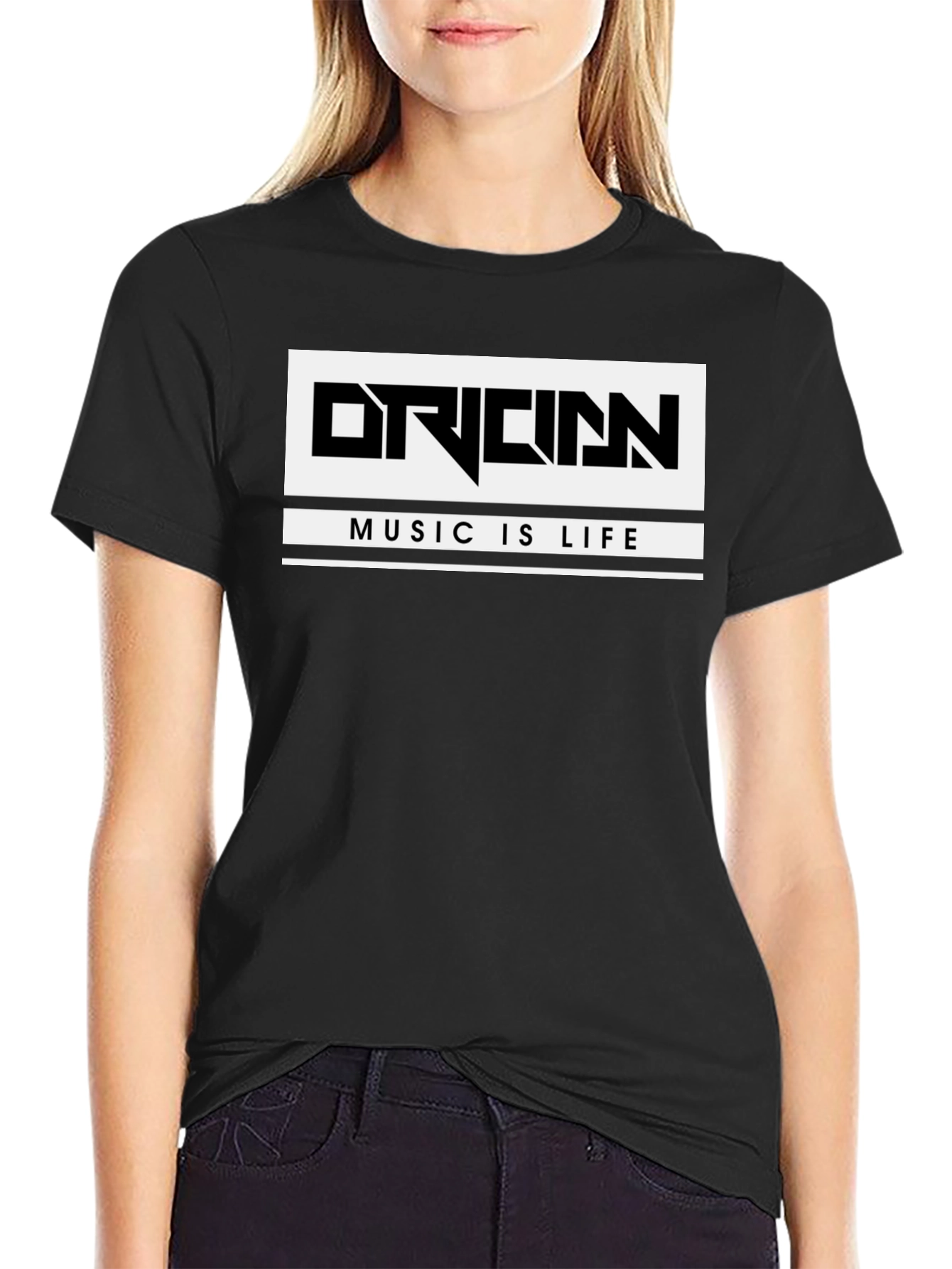 Origin Music is Life Graphic Black T-Shirt