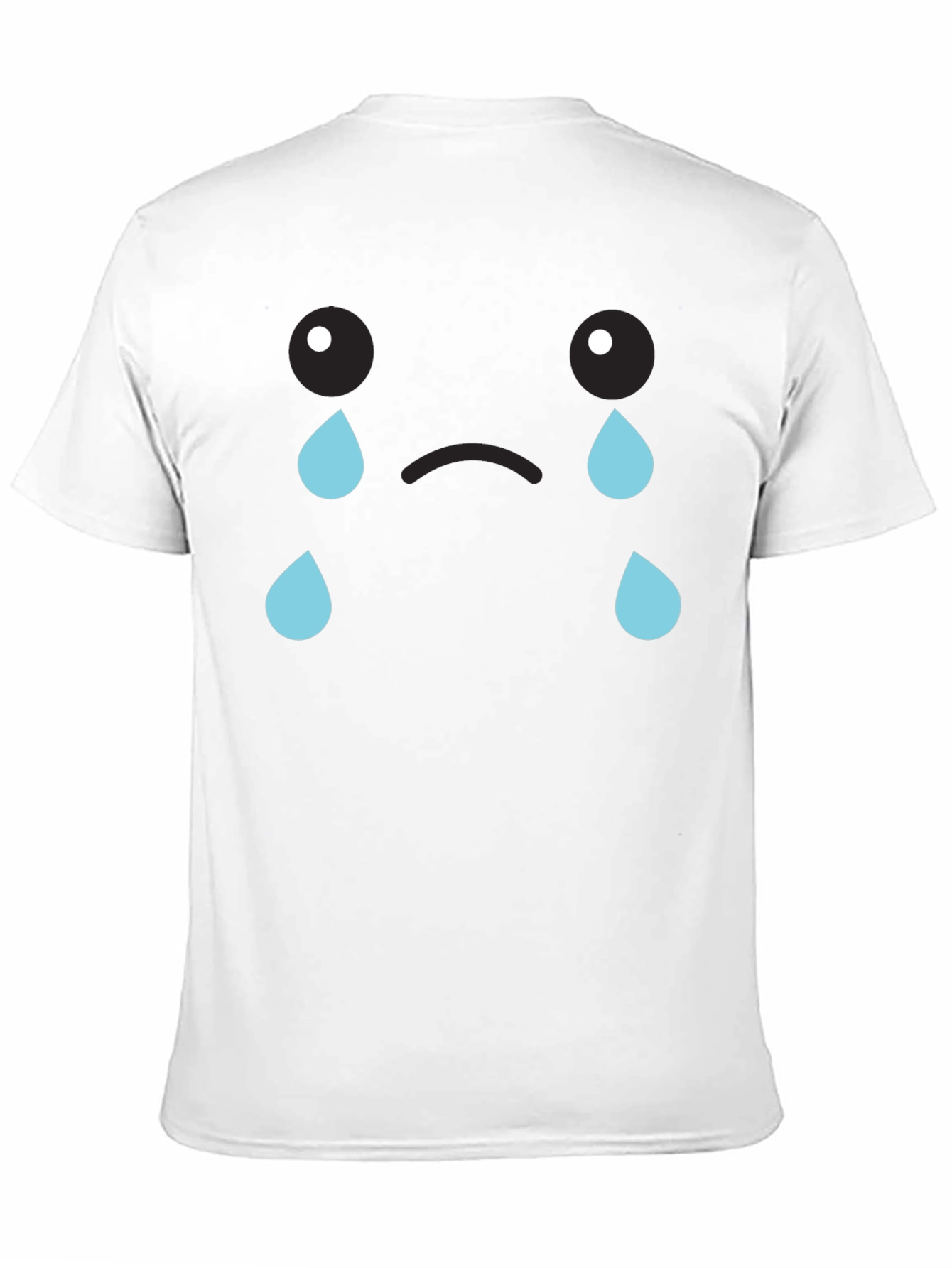 Sad Emoji Graphic T-Shirt - Unisex Black Tee
