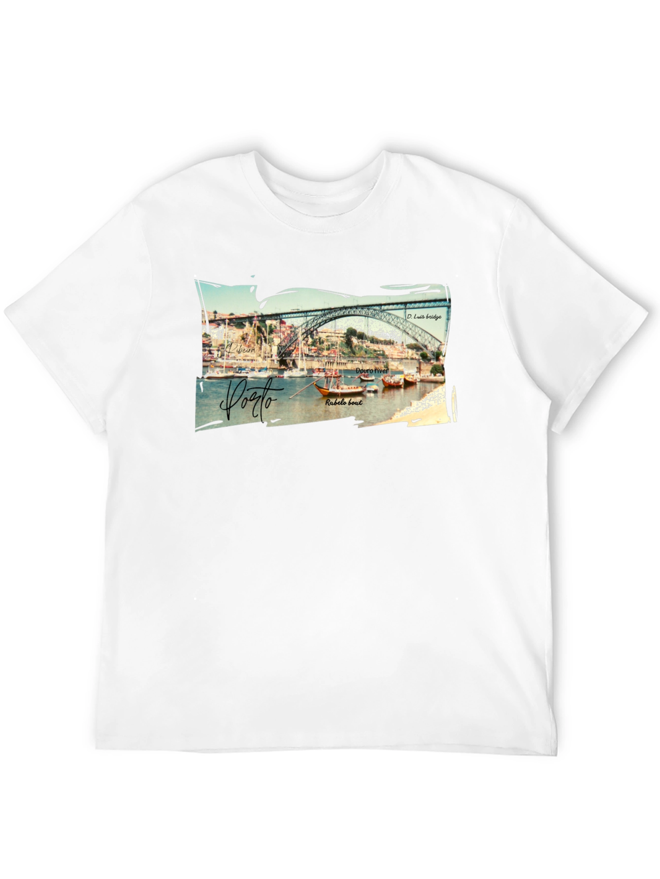 Porto Portugal Graphic Tee - Black
