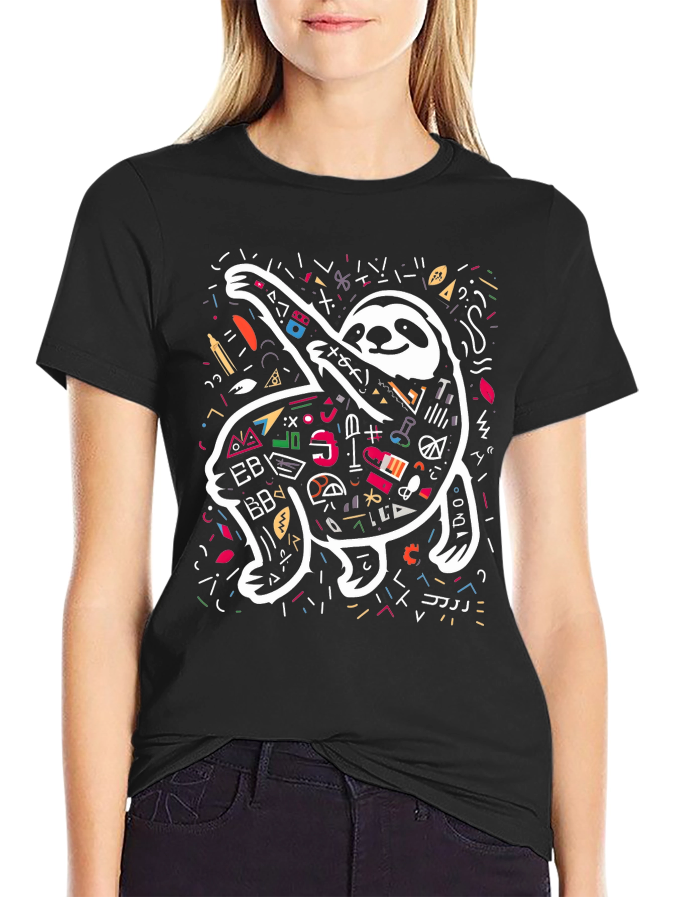 Sloth Scribble Tee - Unique Graphic T-Shirt