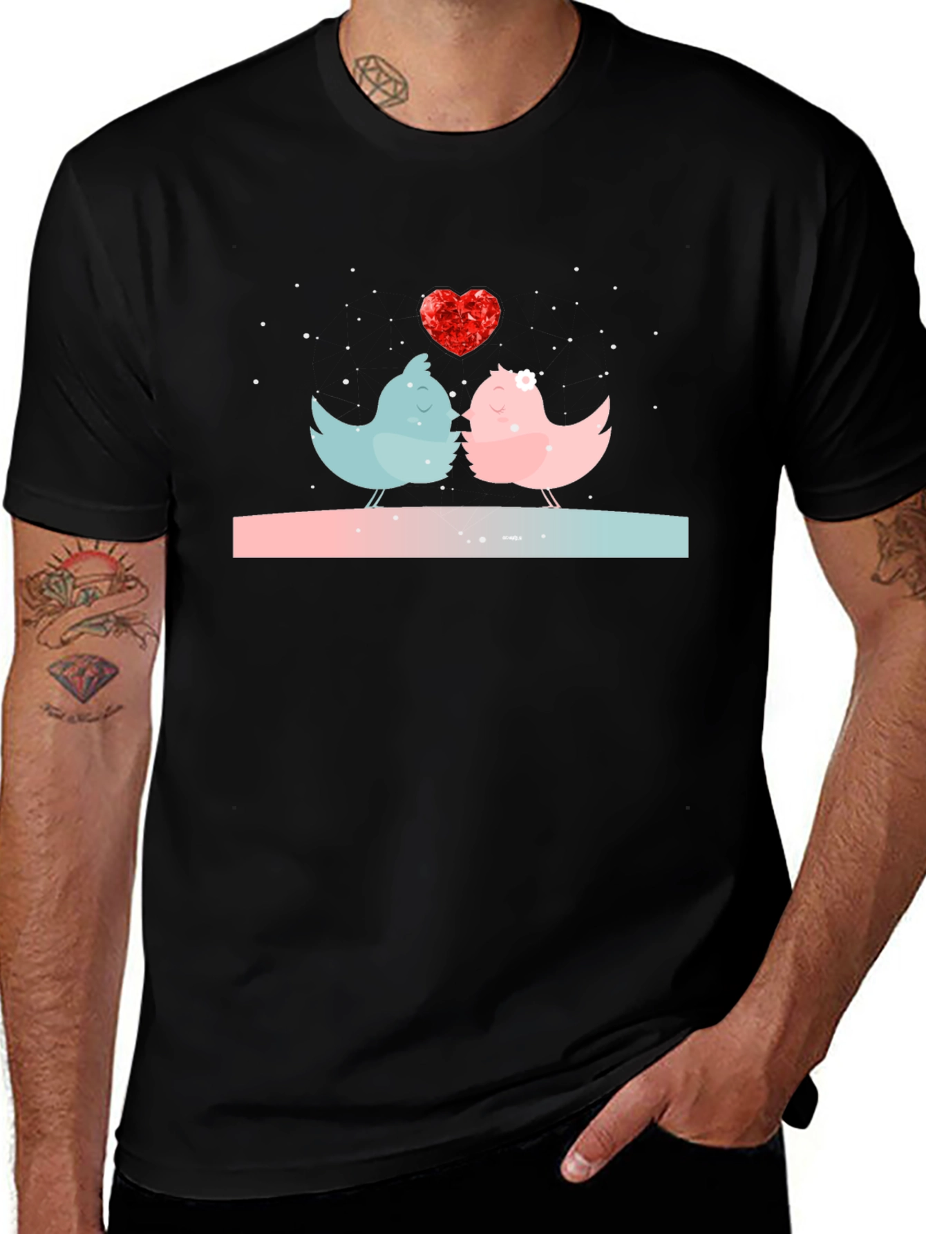 Love Bird Graphic Tee - Valentines Day Gift