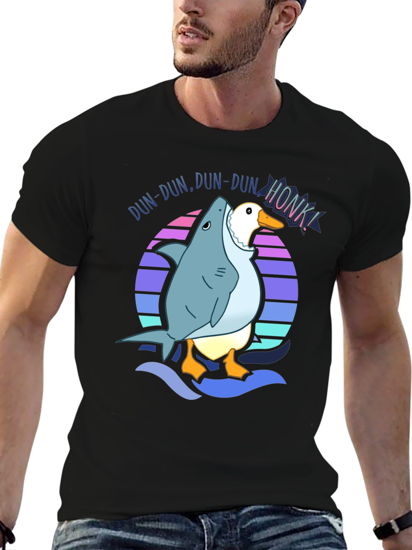 Shark Duck Humor T-Shirt