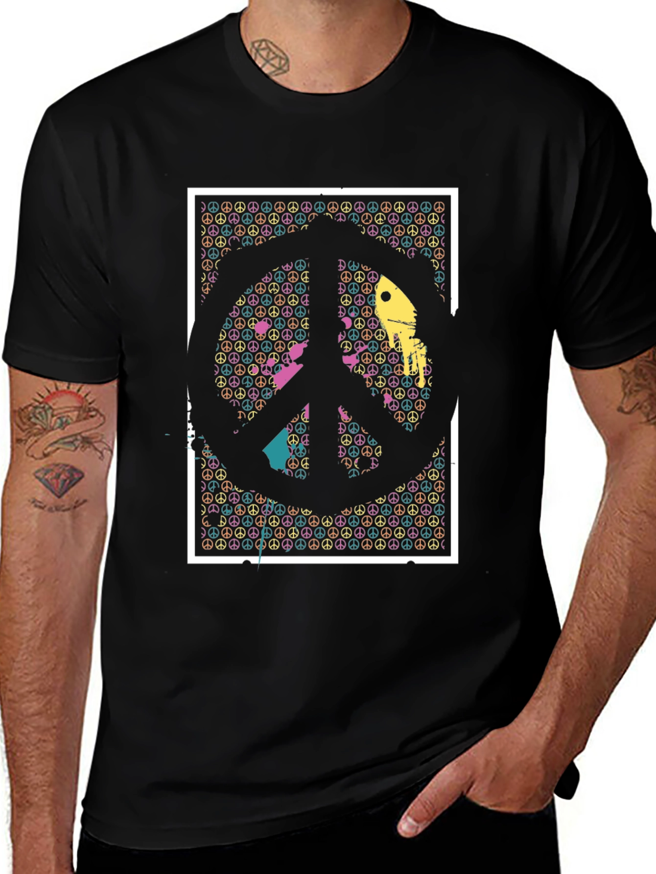 Peace Sign Graphic Tee - Relaxed Fit