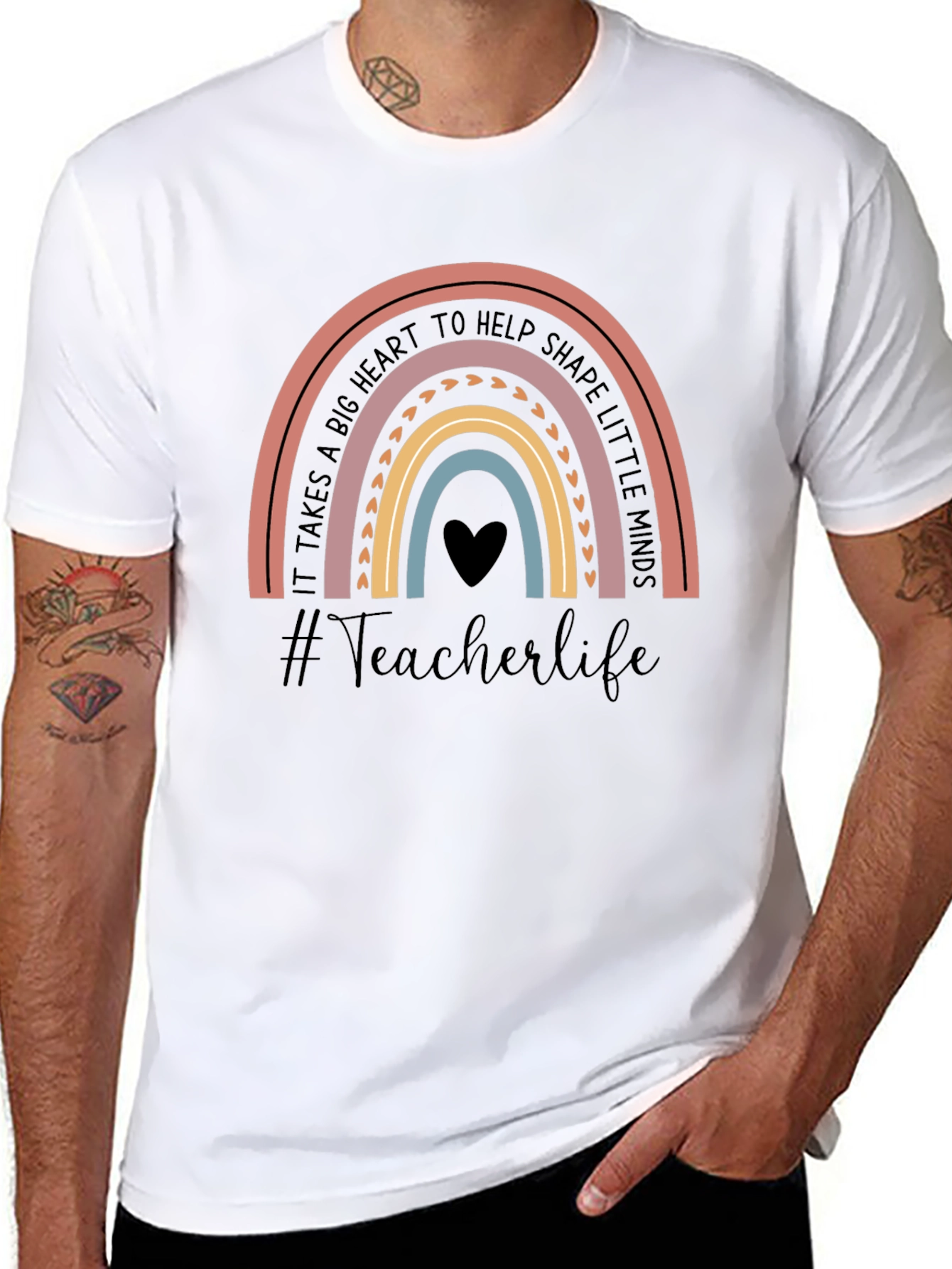 Teacher Life Rainbow Graphic Tee