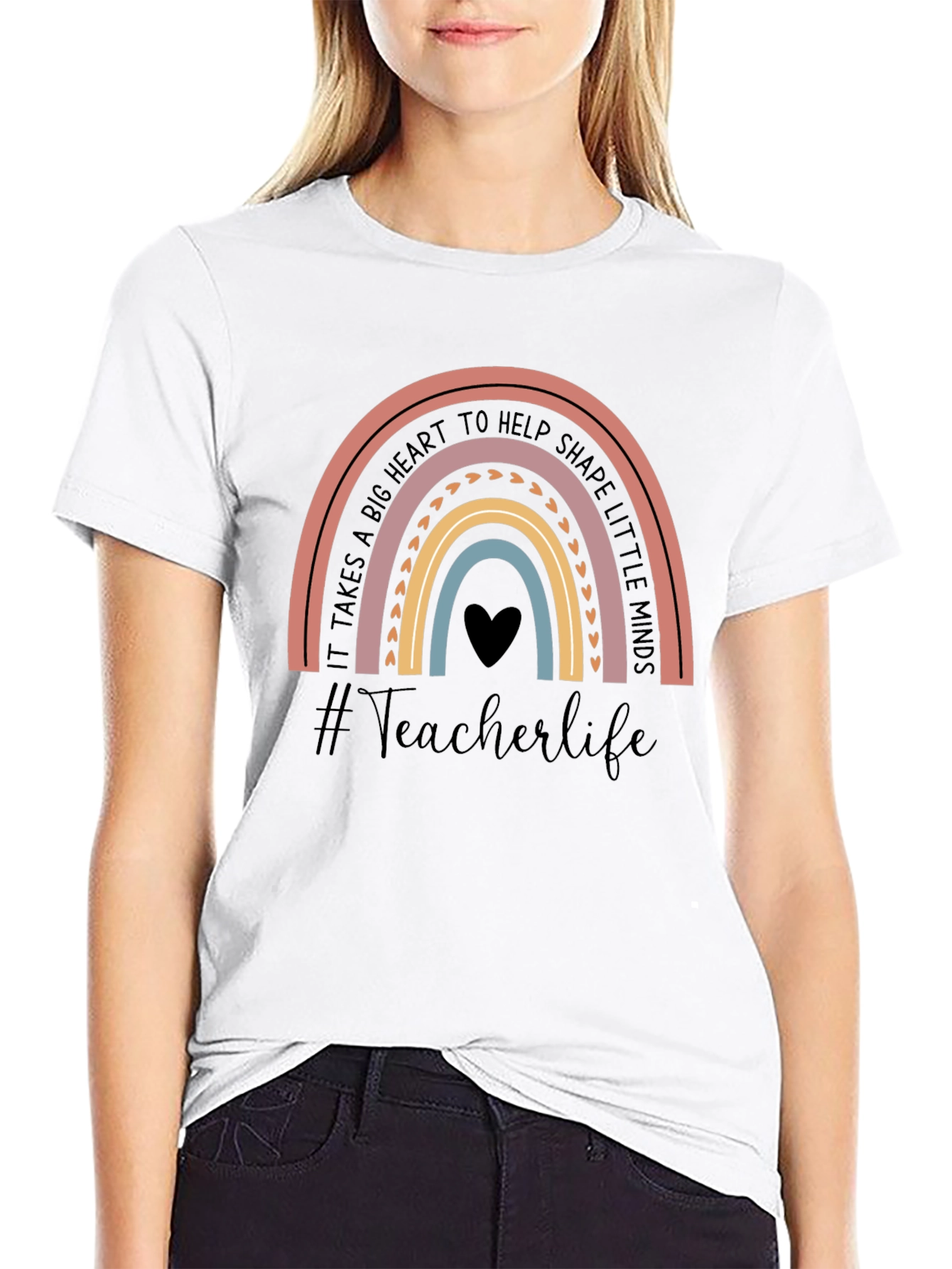 Teacher Life Rainbow Graphic Tee