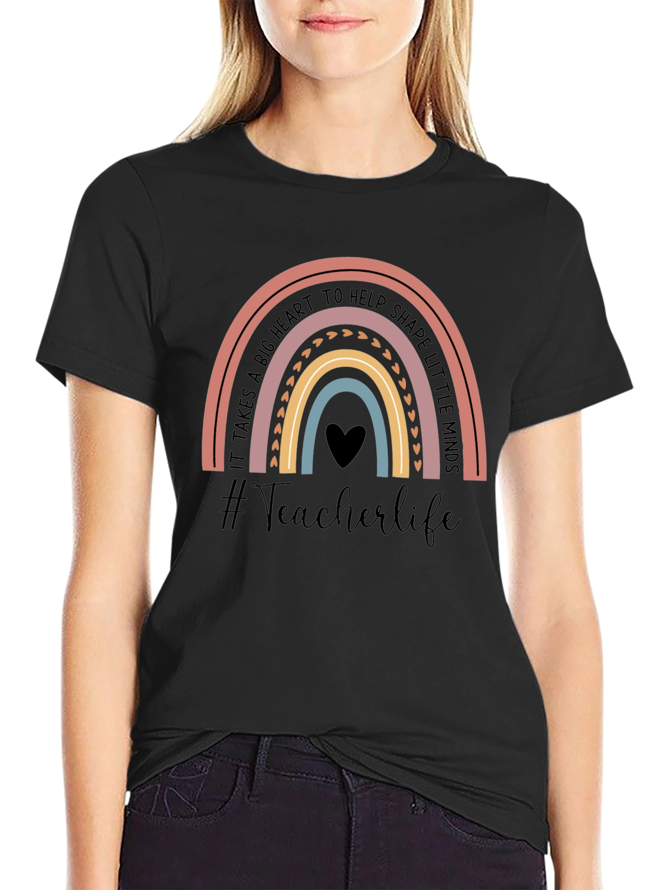 Teacher Life Rainbow Graphic Tee