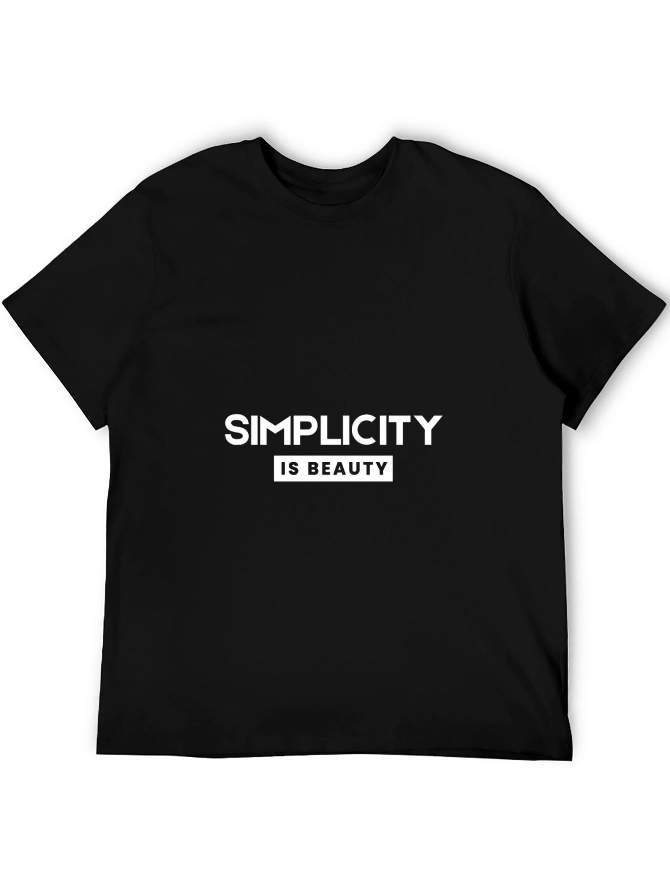 Simplicity is Beauty Black T-Shirt