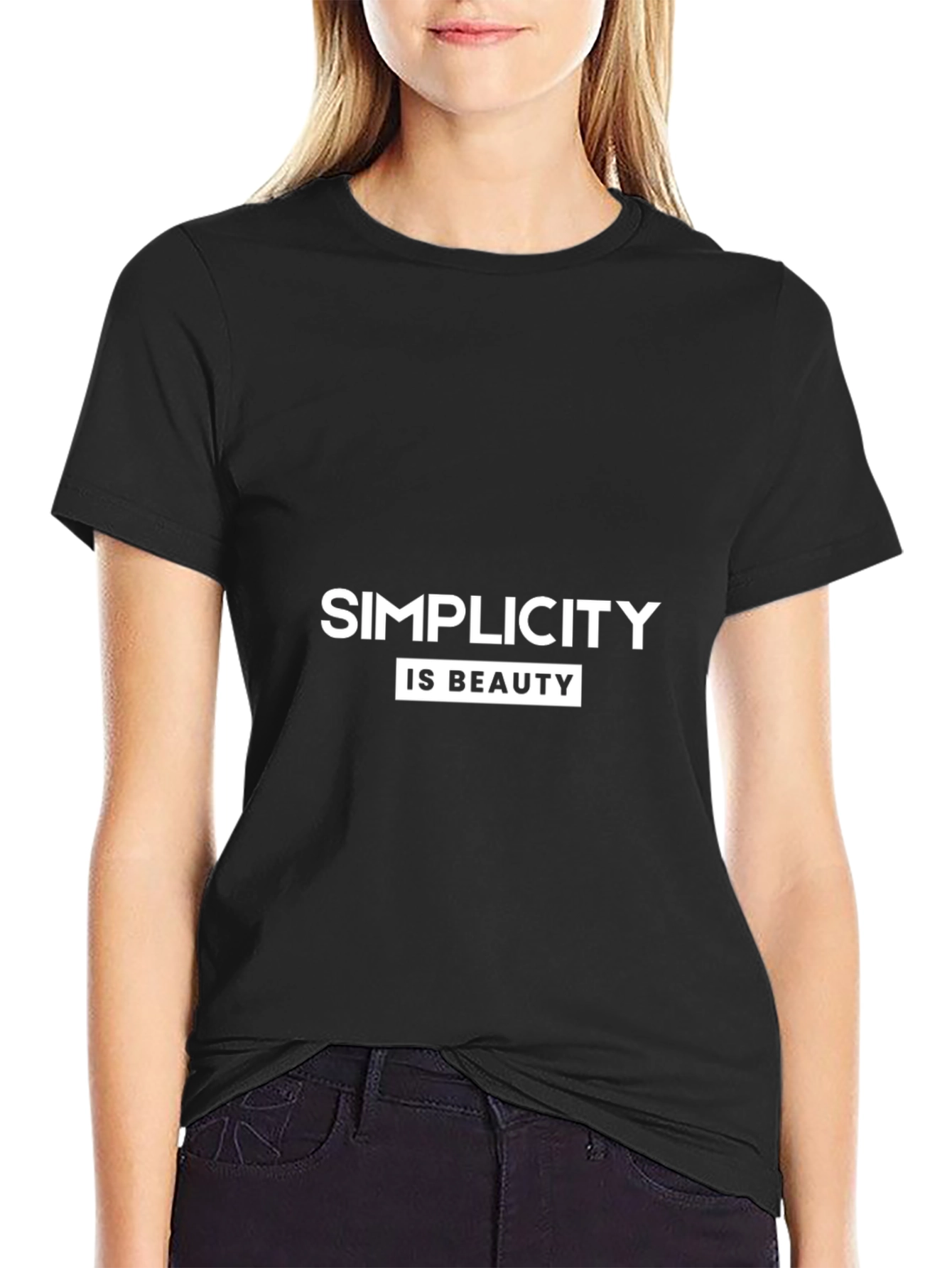 Simplicity is Beauty Black T-Shirt