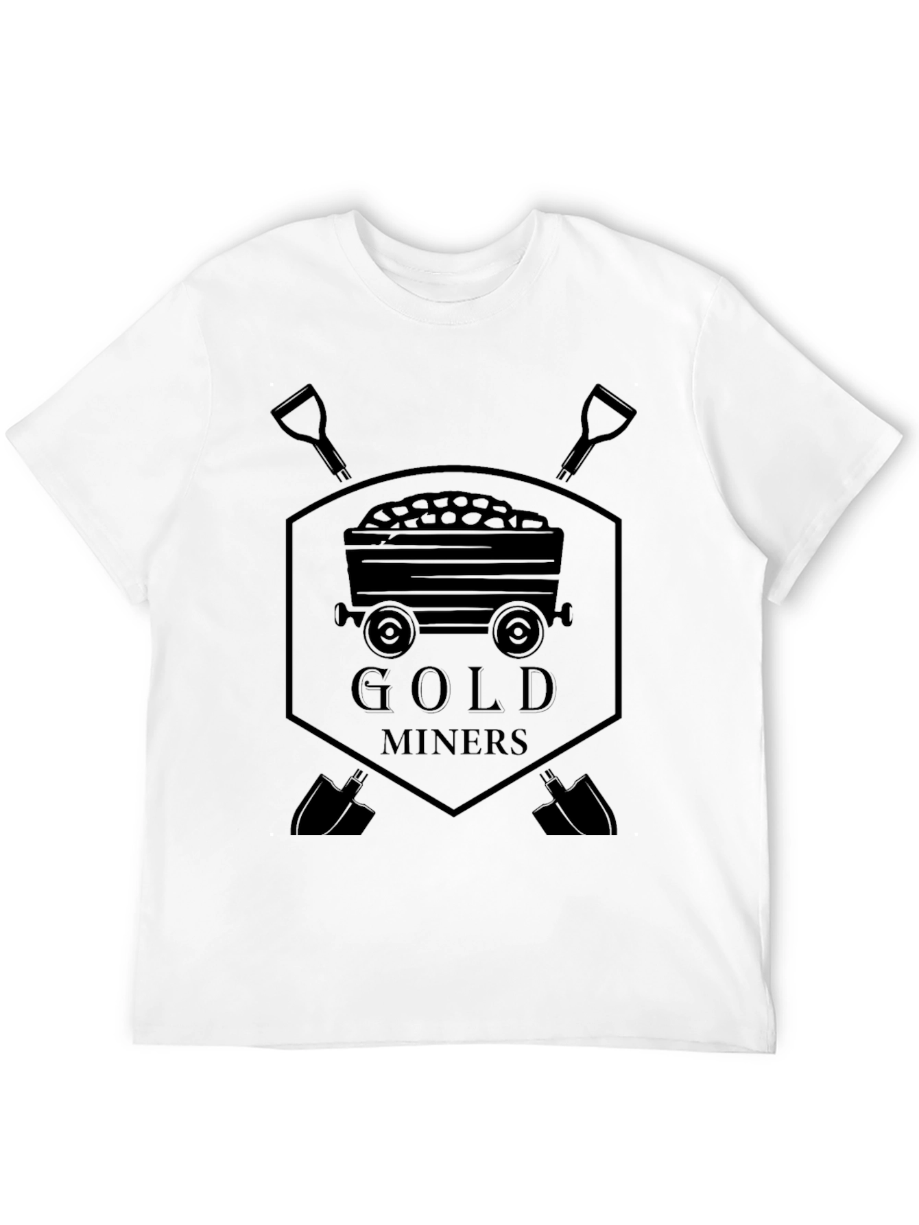 Gold Miners Graphic T-Shirt - Black Cotton Tee