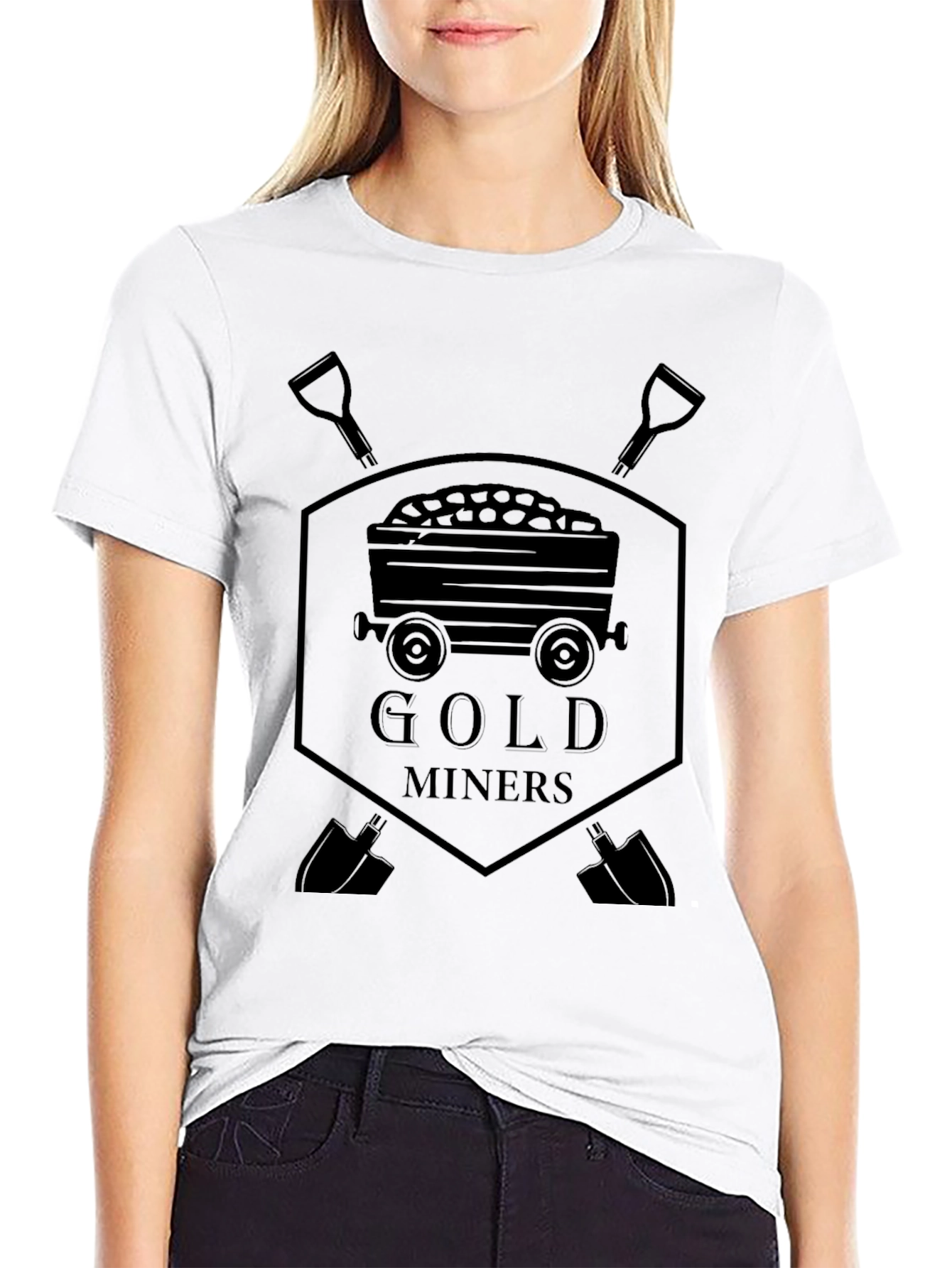 Gold Miners Graphic T-Shirt - Black Cotton Tee