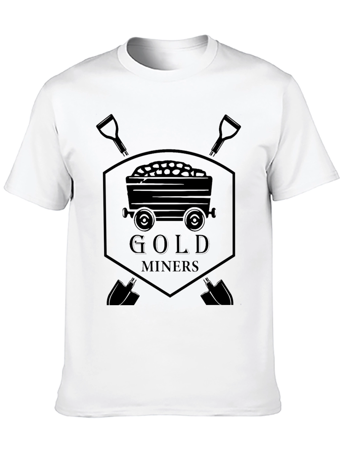 Gold Miners Graphic T-Shirt - Black Cotton Tee