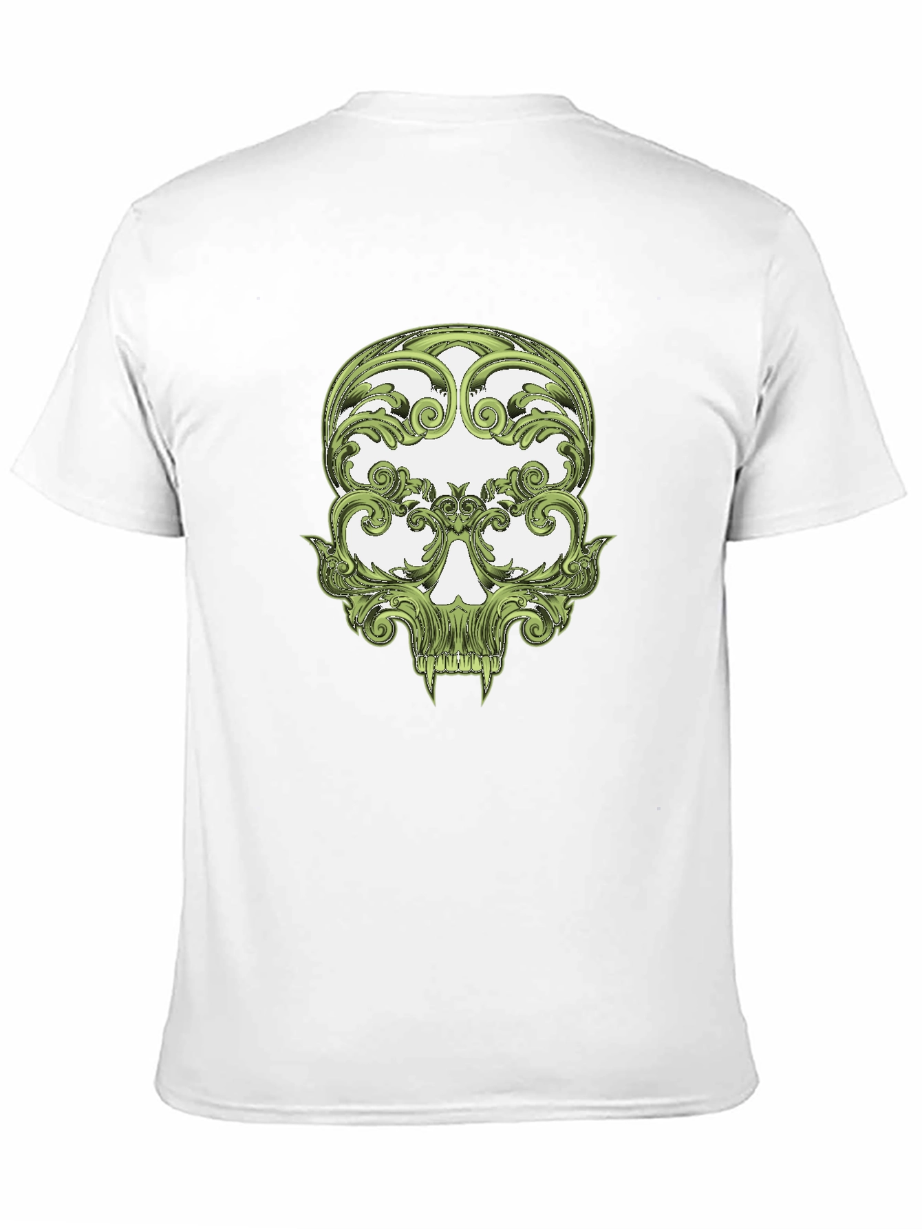 Floral Skull Graphic Tee - Black Cotton T-Shirt