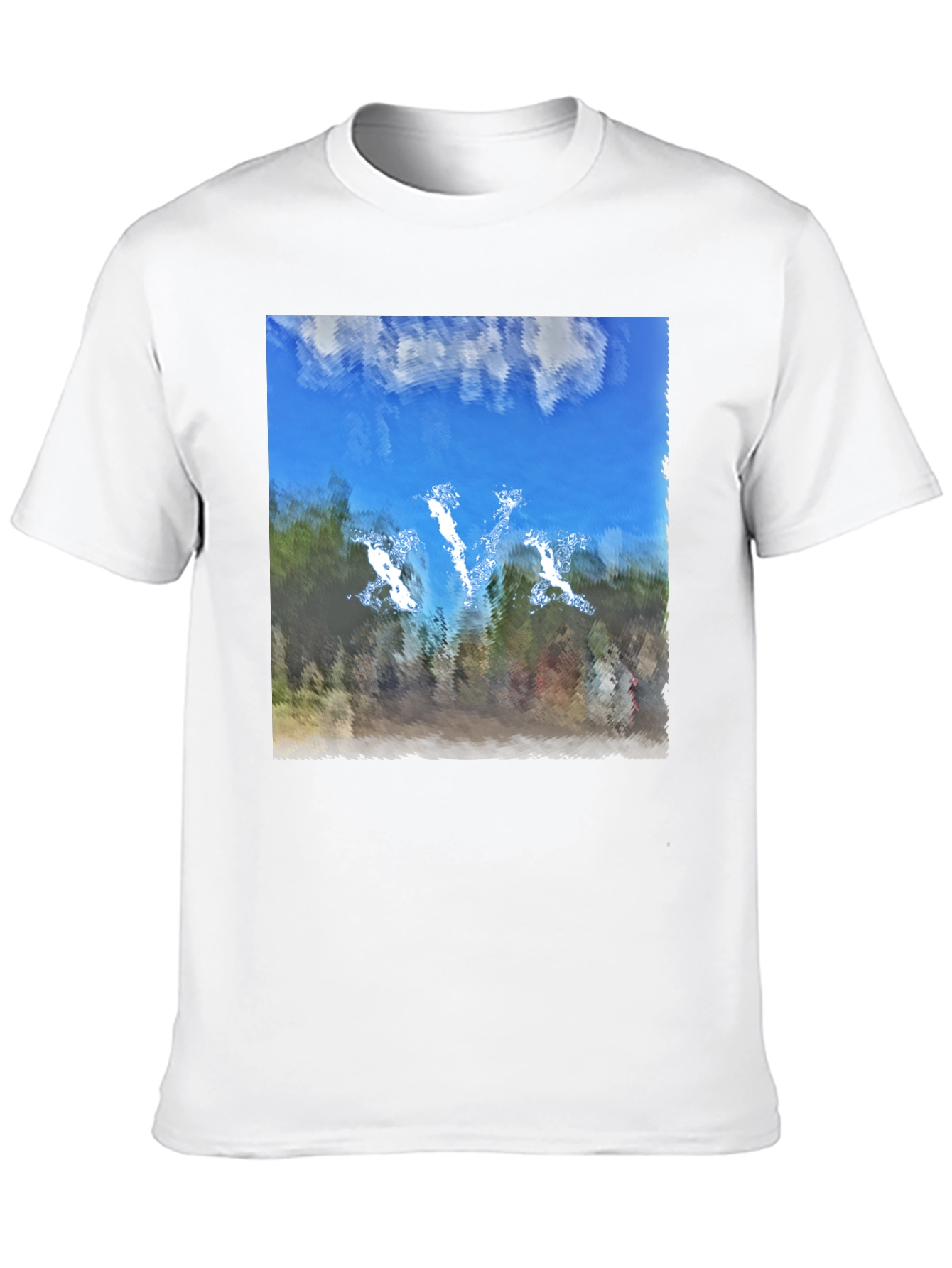 Abstract Sky Graphic Black T-Shirt