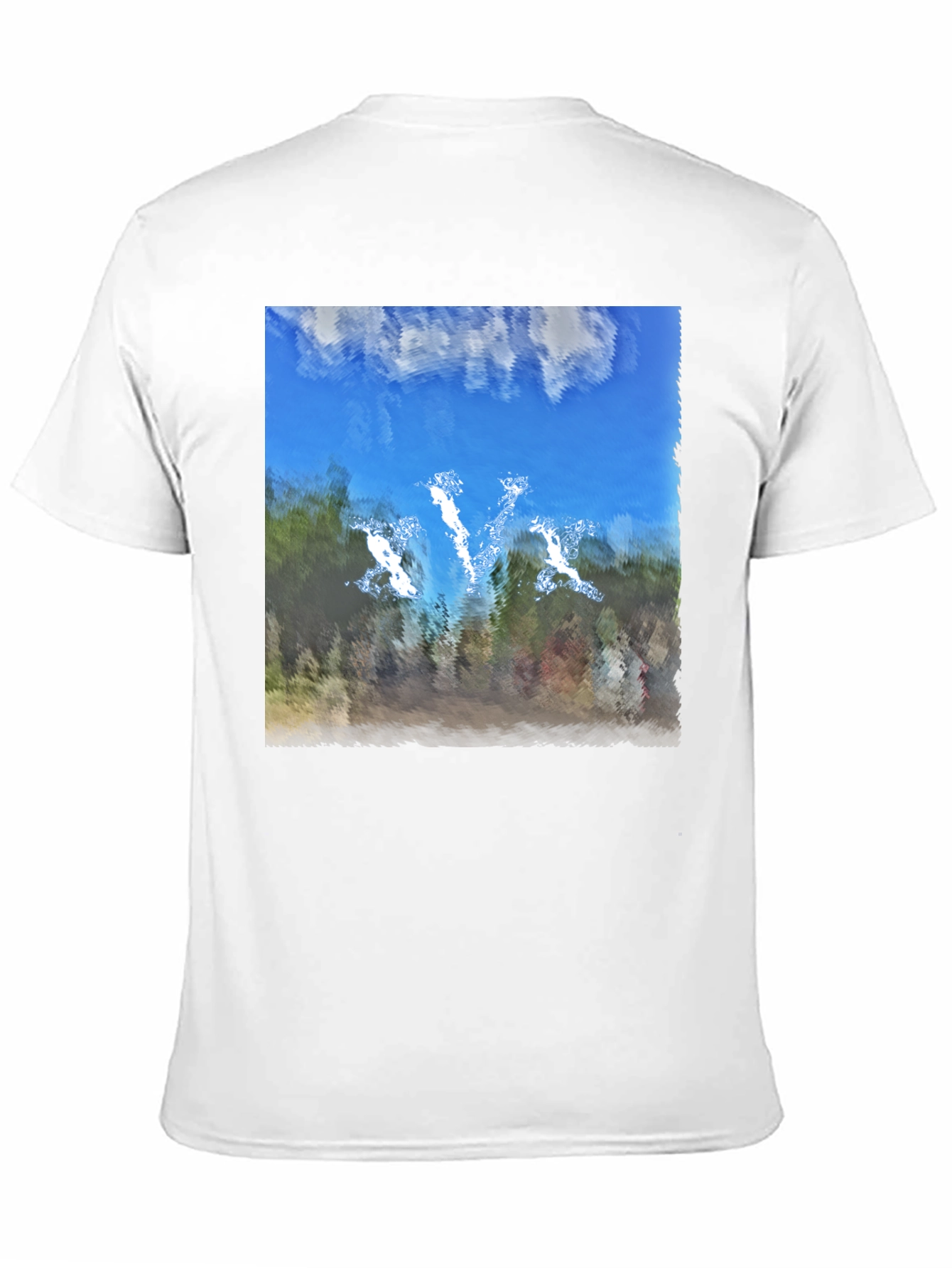 Abstract Sky Graphic Black T-Shirt