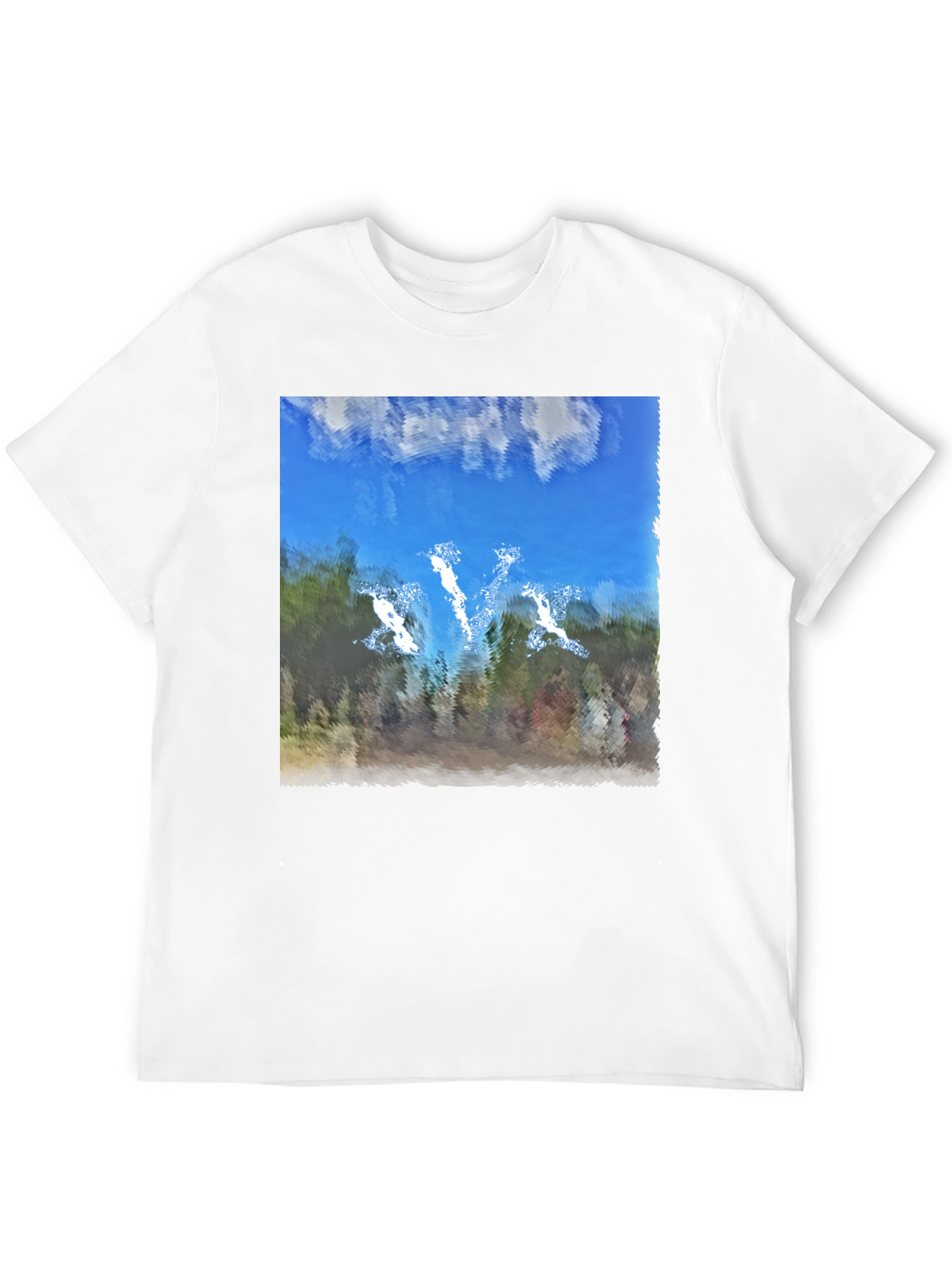 Abstract Sky Graphic Black T-Shirt