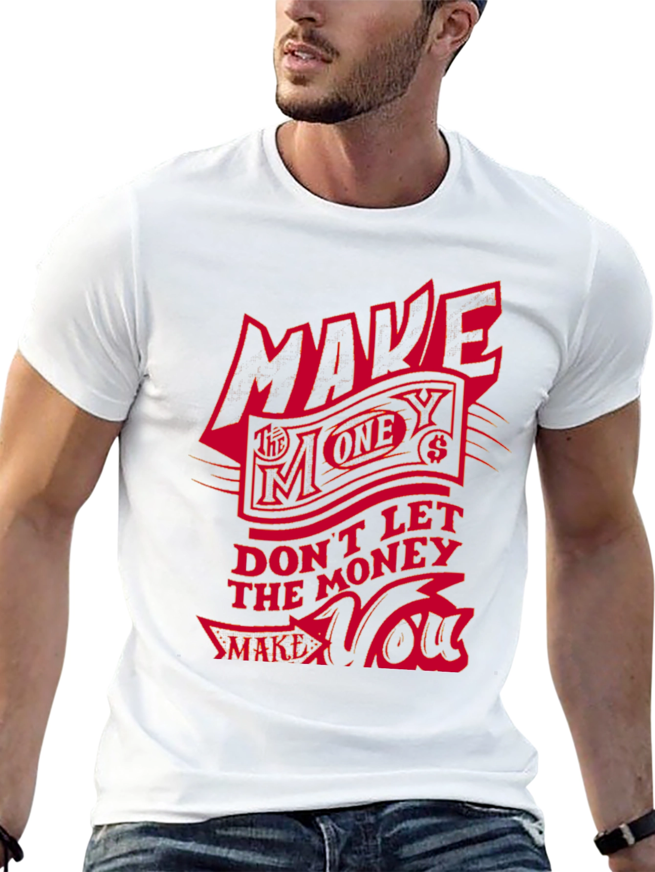 Make Money Graphic Print Tee - Black