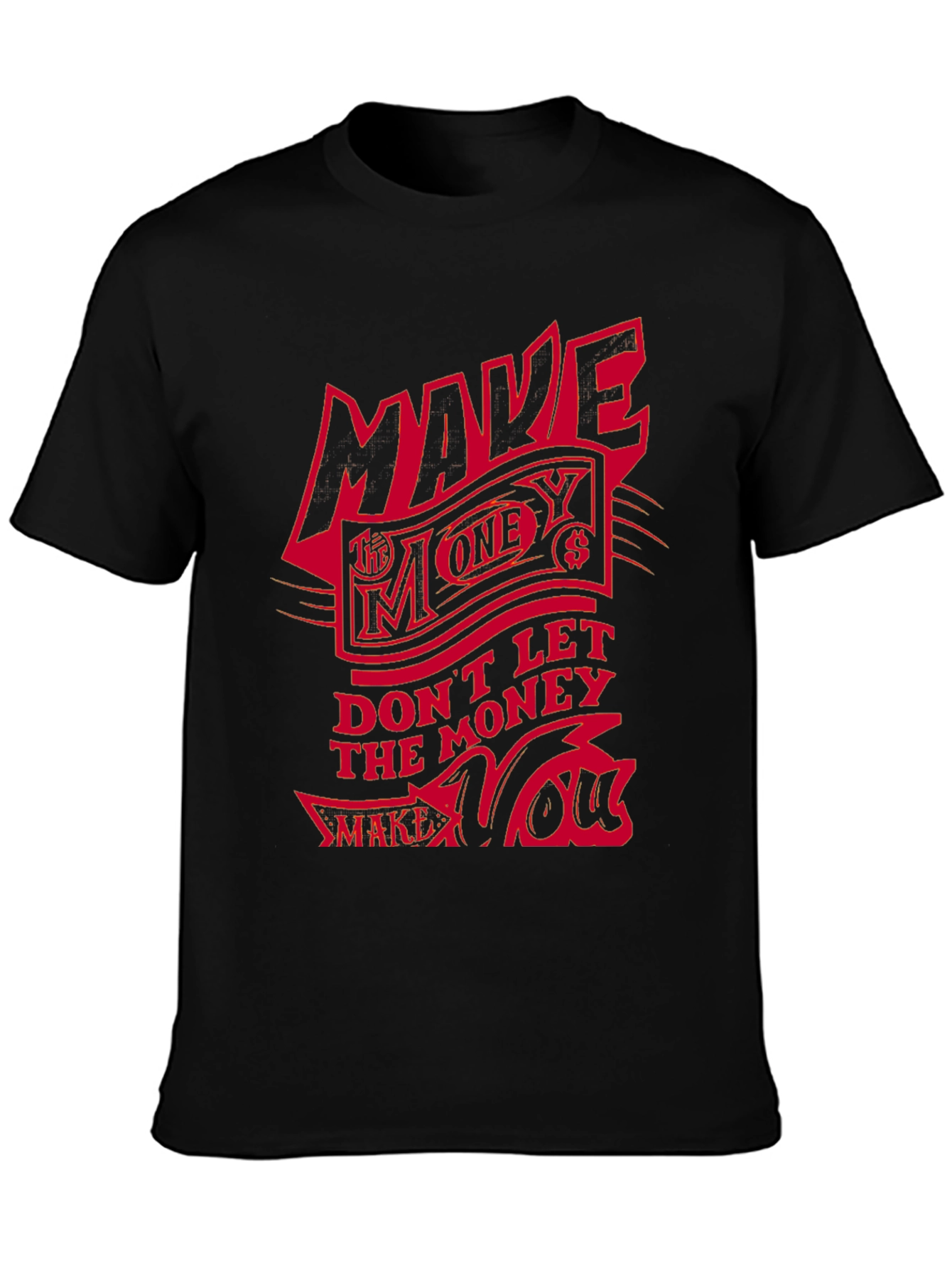 Make Money Graphic Print Tee - Black