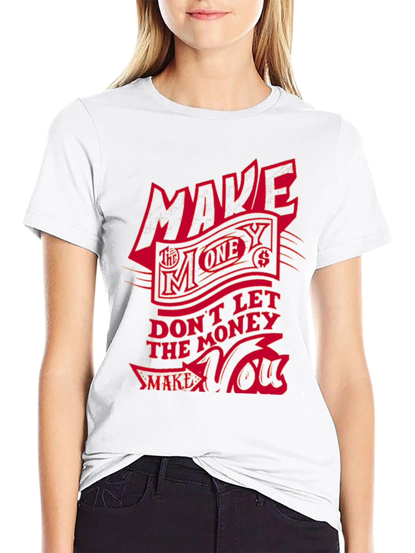Make Money Graphic Print Tee - Black